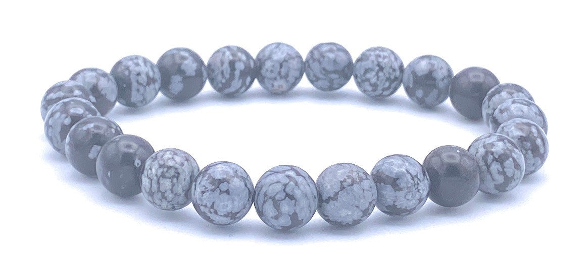Schneeflocken-Obsidian Armband