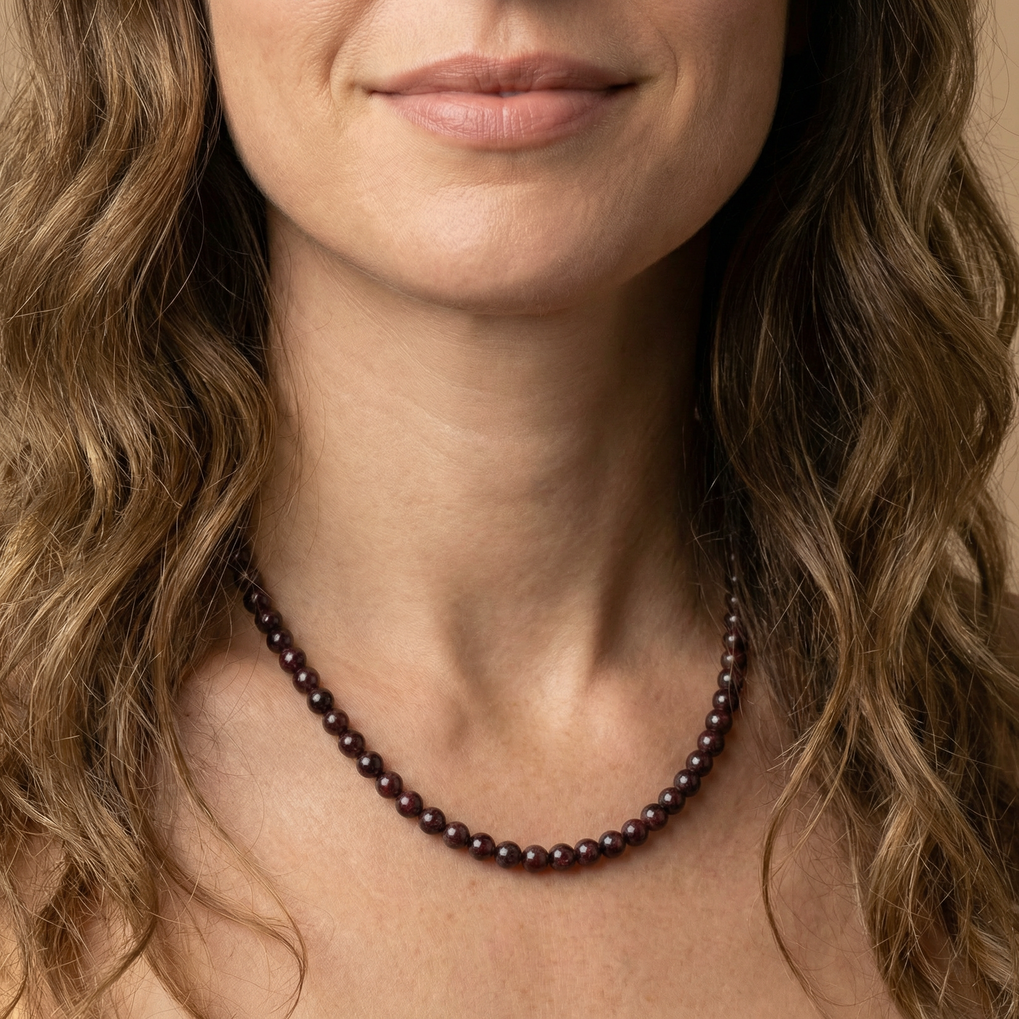 Tigerauge rot Halskette