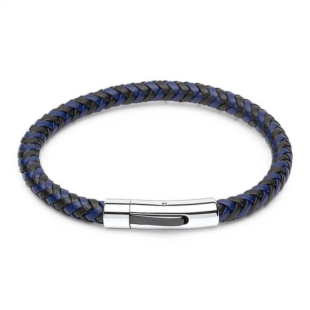 Armband-Leder-blau-schwarz-Herren-1532