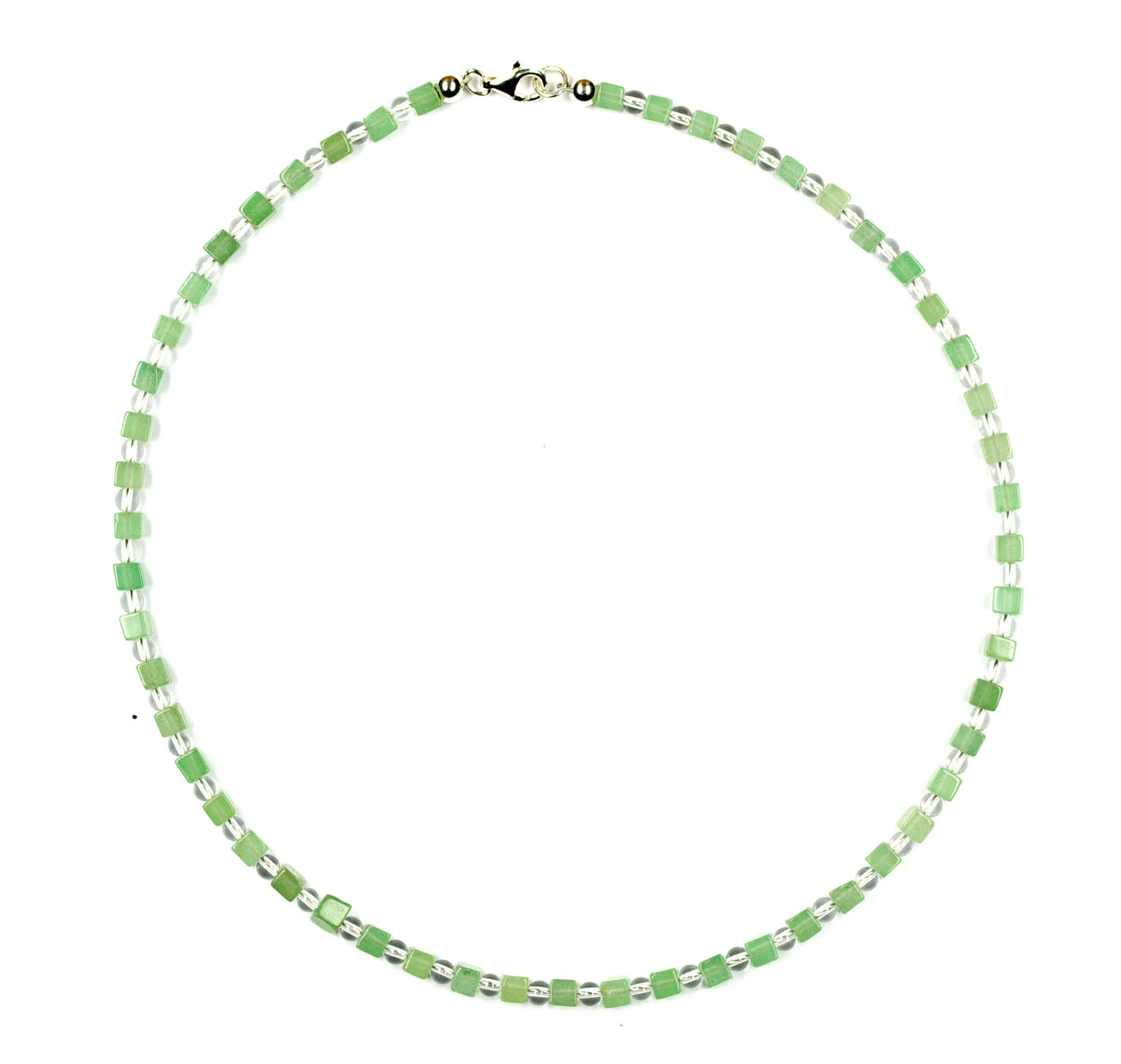 Aventurin-Kette-W-rfel-mit-Bergkristall-7045H