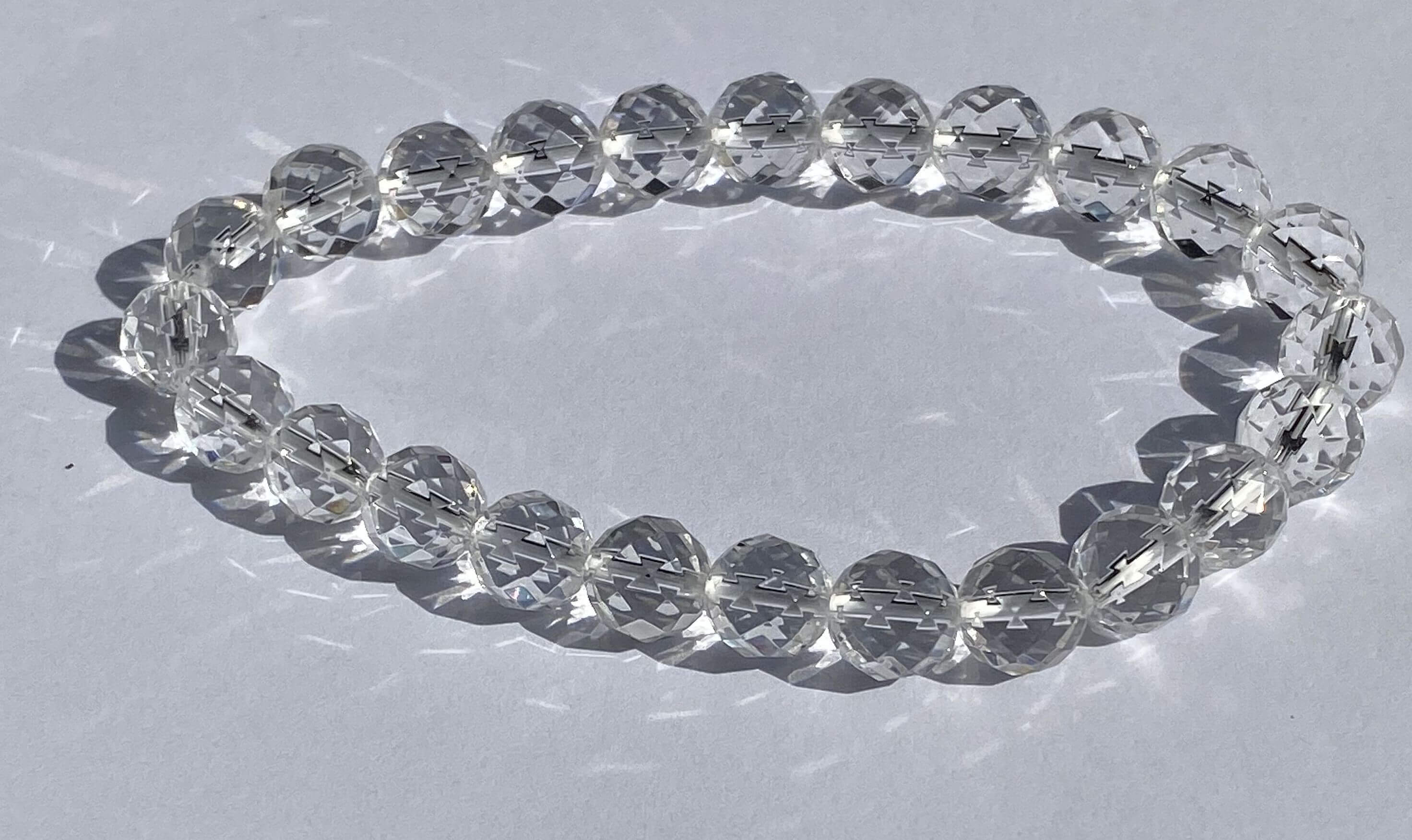 Bergkristall-Armband-Kugeln-facettiert