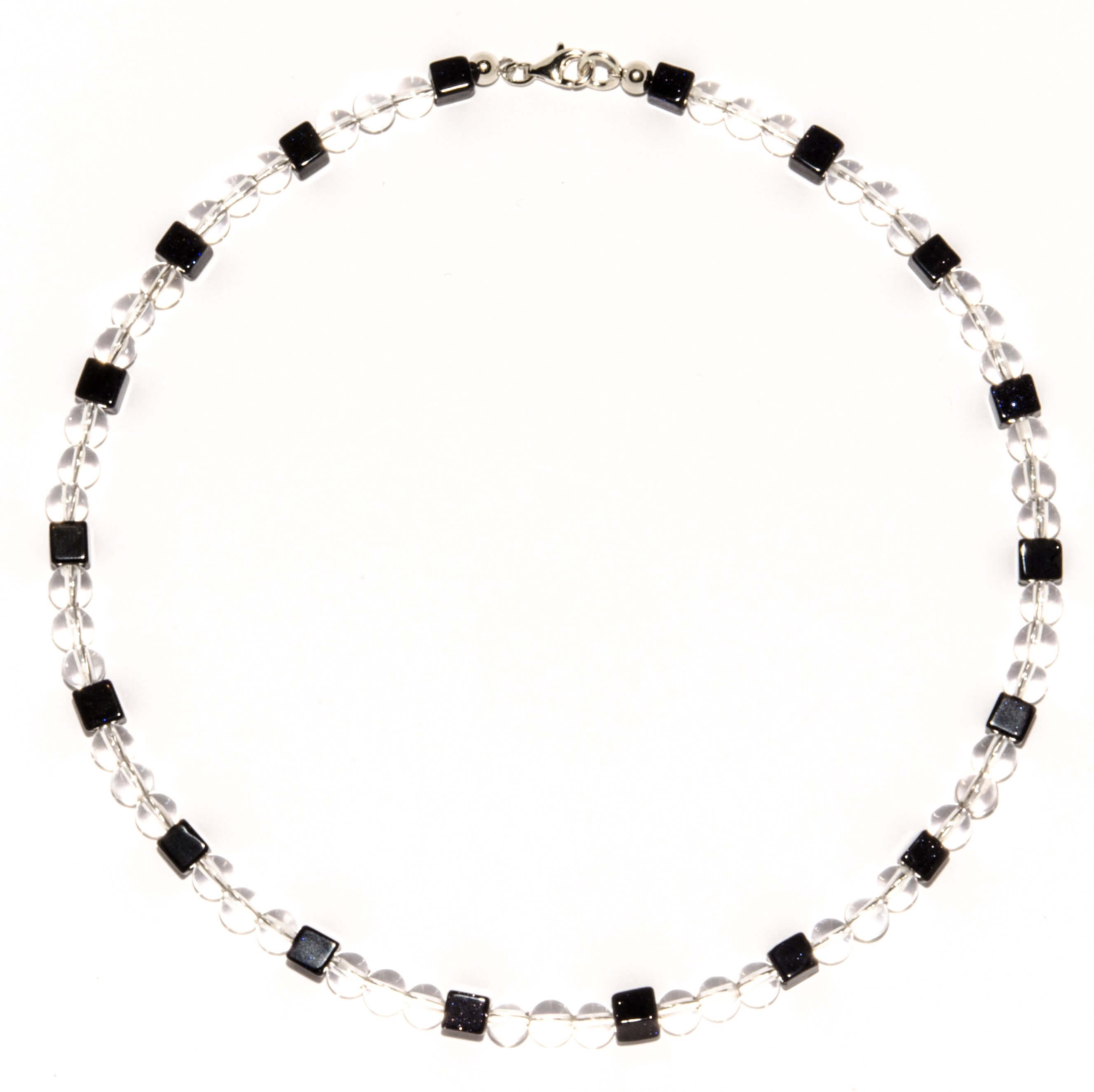 Bergkristall-Halskette-mit-Blaufluss