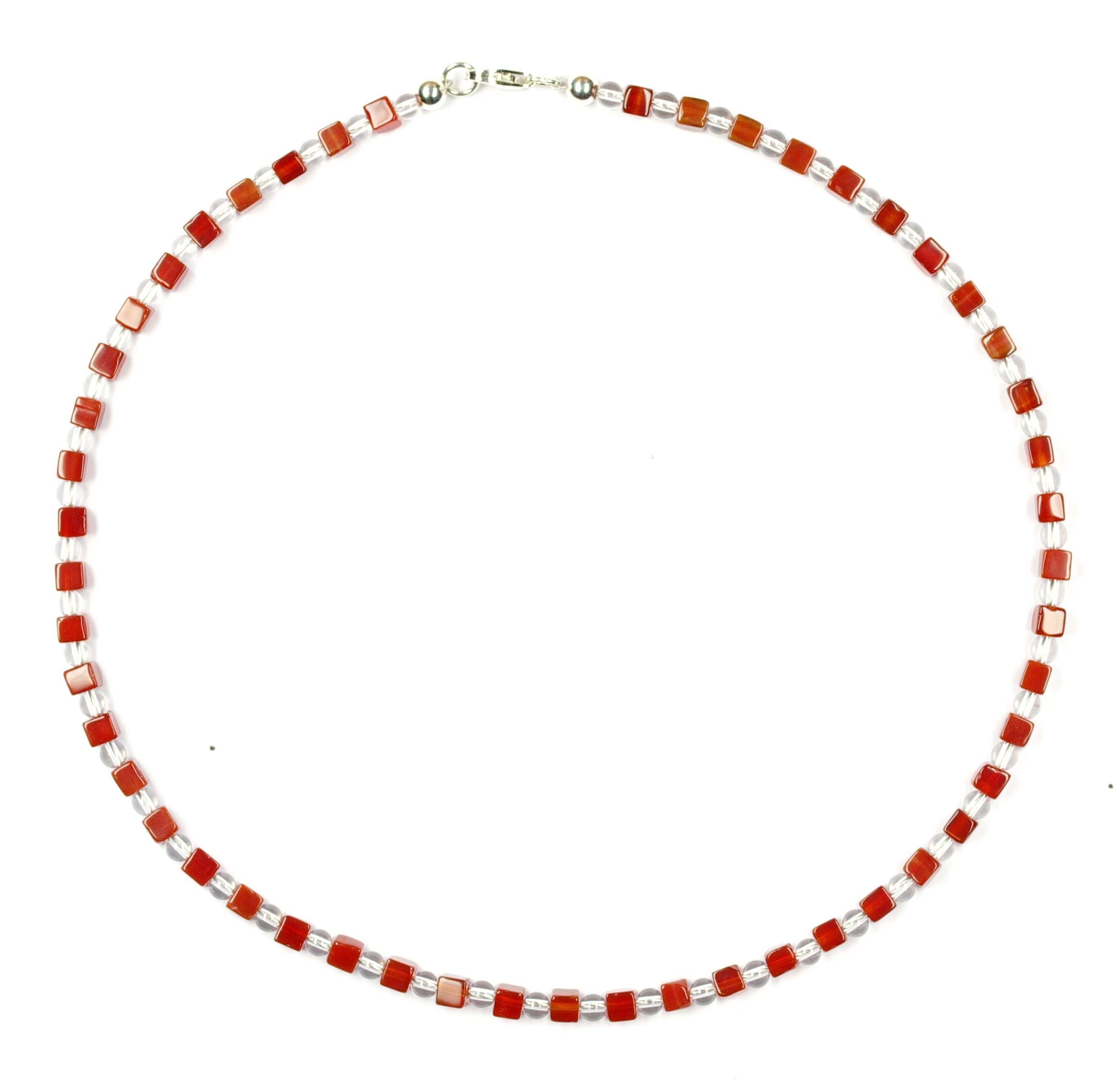 Carneol-Kette-W-rfel-mit-Bergkristall-7046H