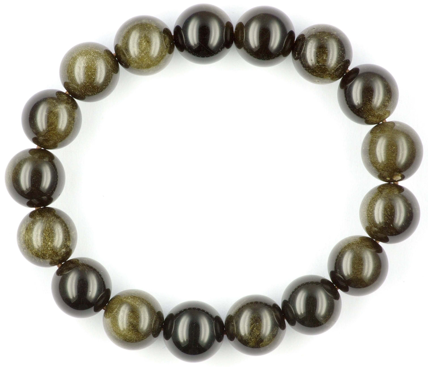 Gold-Obsidian-Armband