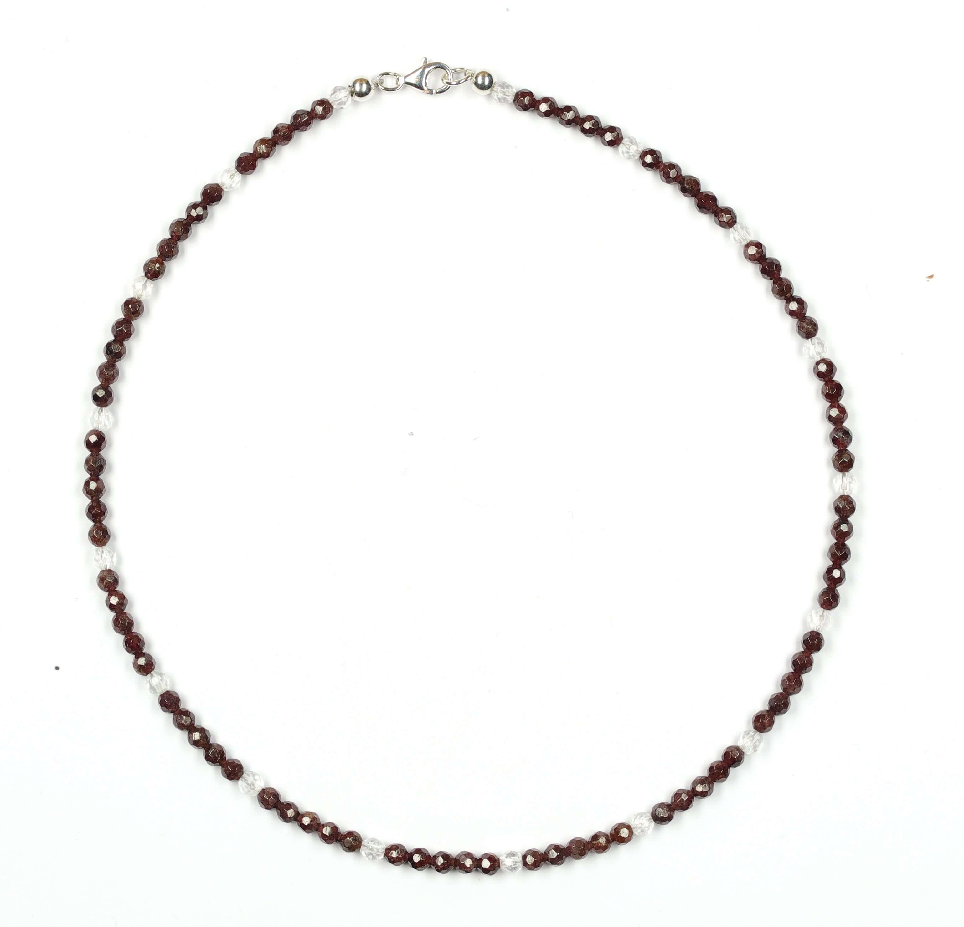 Granat-Kette-mit-Bergkristall-7064H