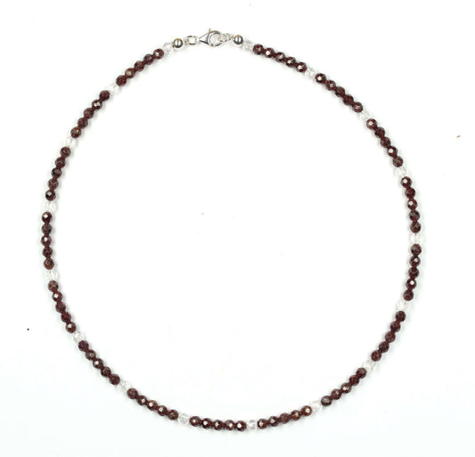 Granat-Kette-mit-Bergkristall-7064H