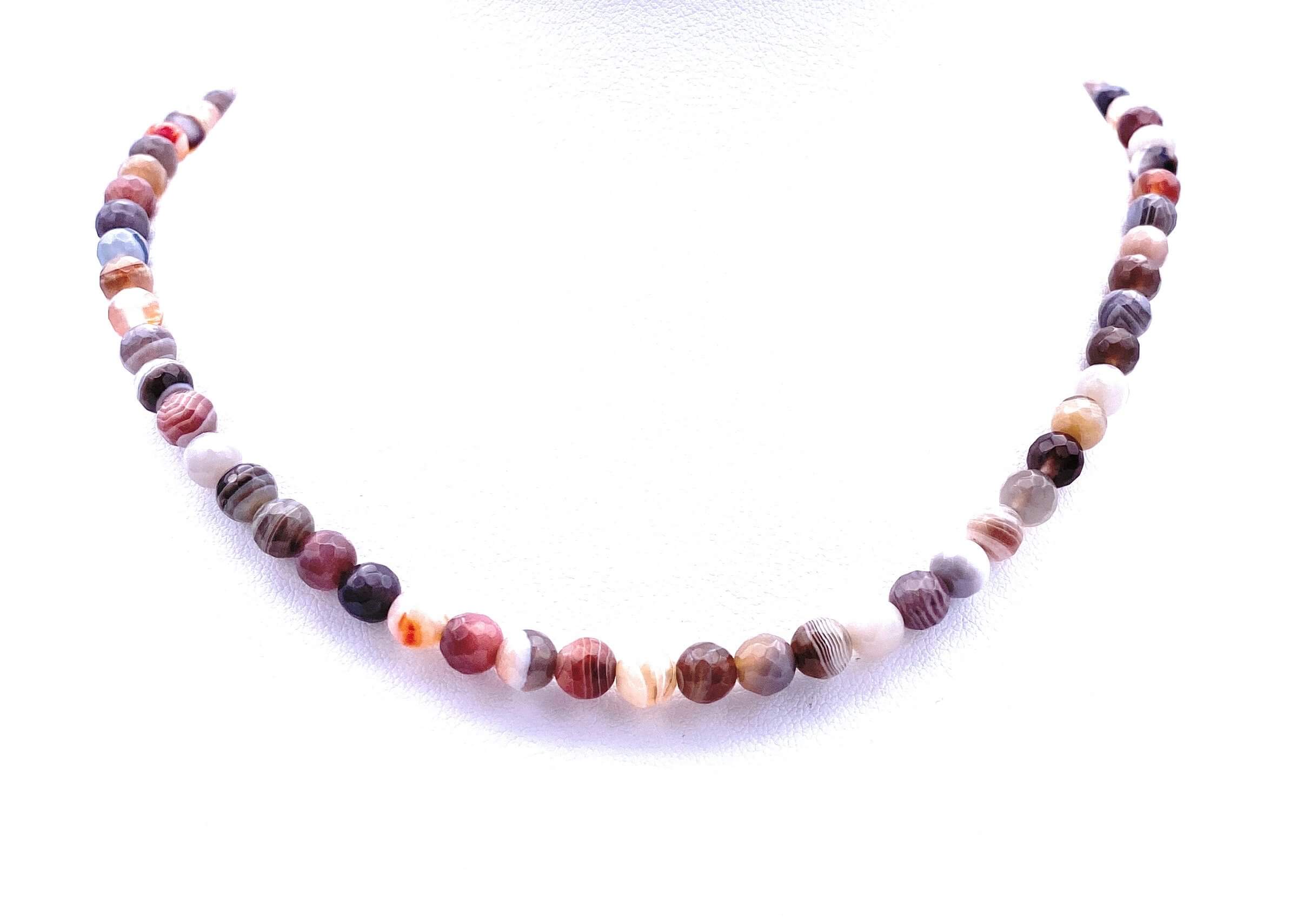 Botswana-Achat Halskette