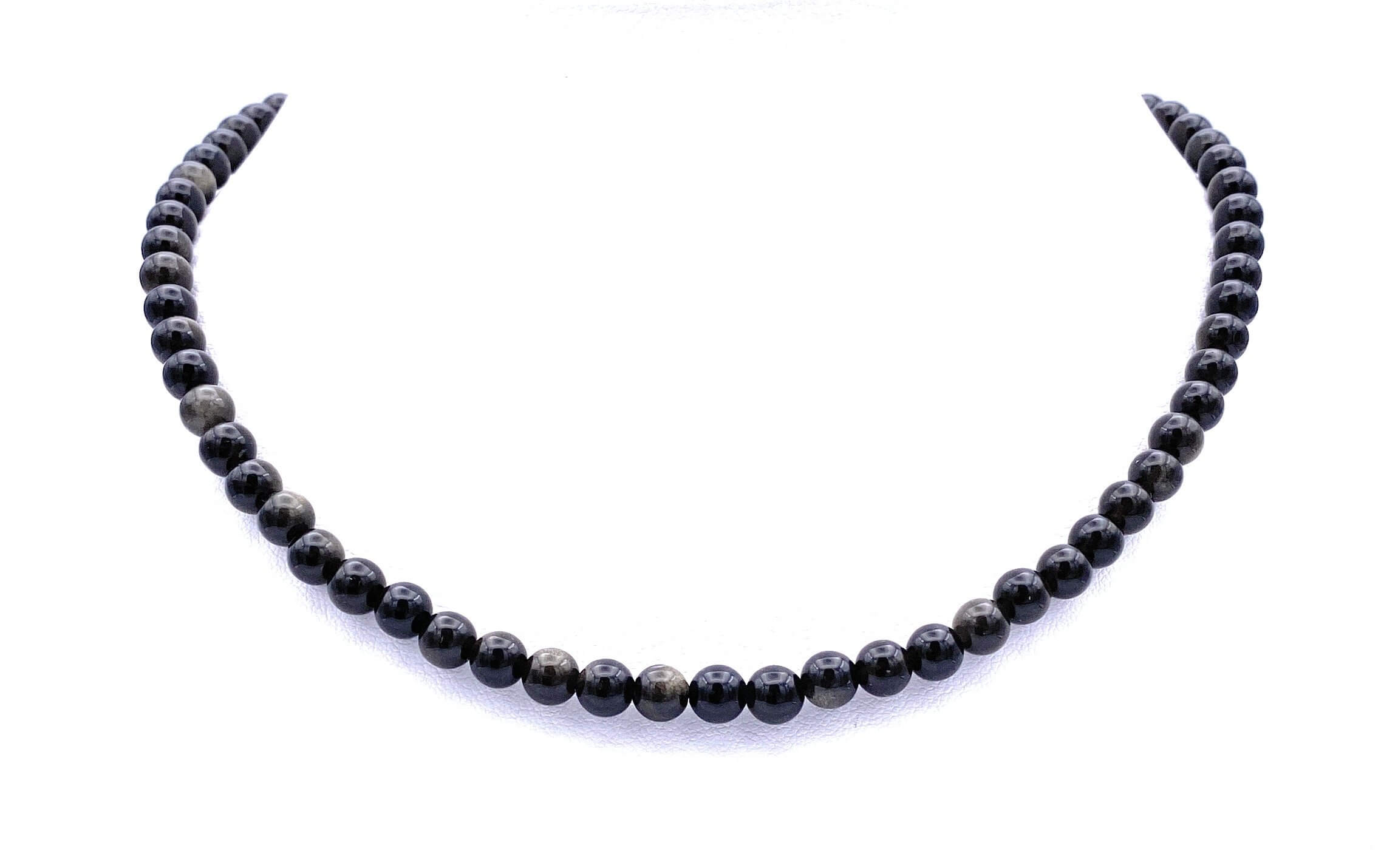 Gold-Obsidian Halskette