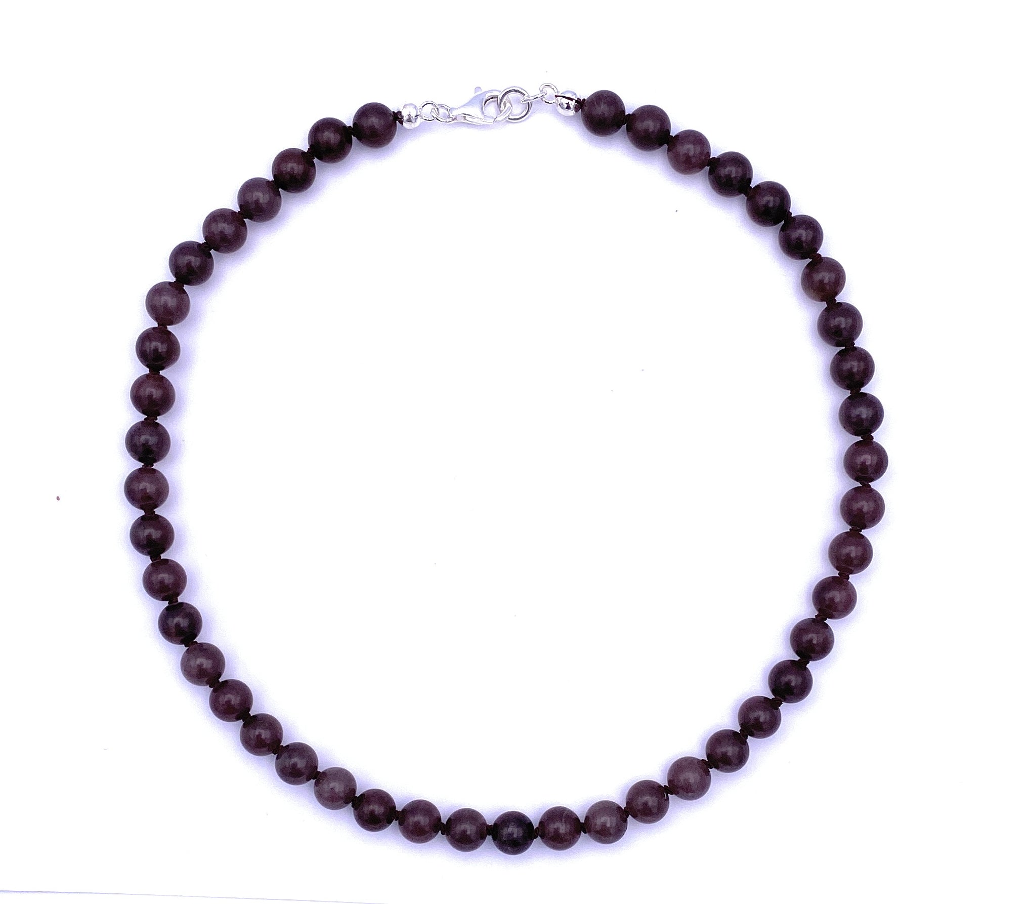 Lavendel-Aventurin Kugel Halskette 8mm