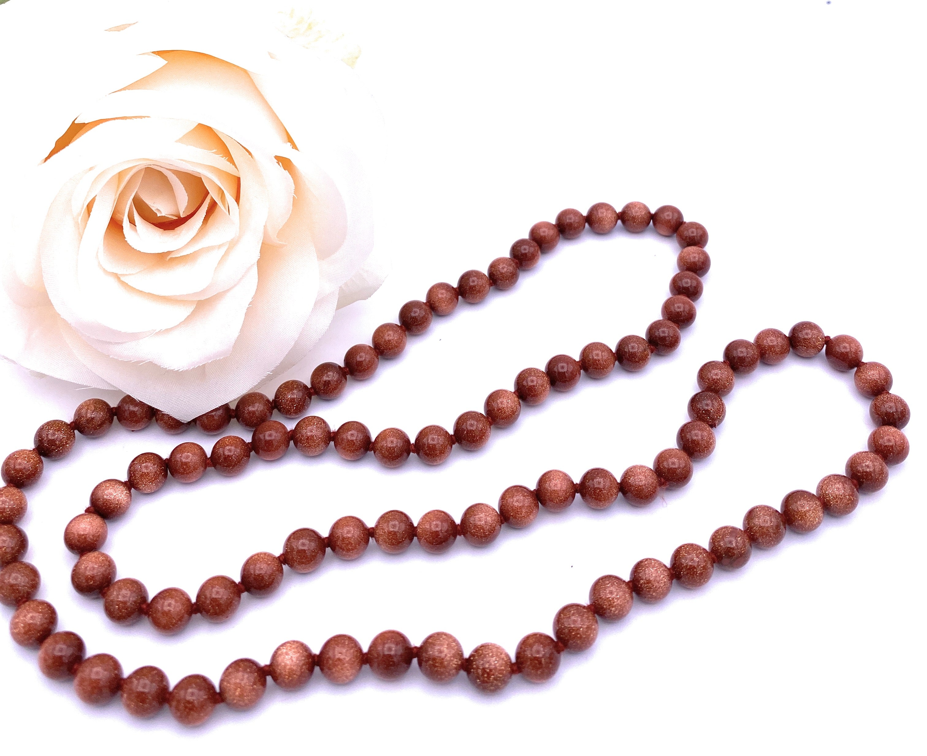 Lange Goldfluss Halskette 8mm