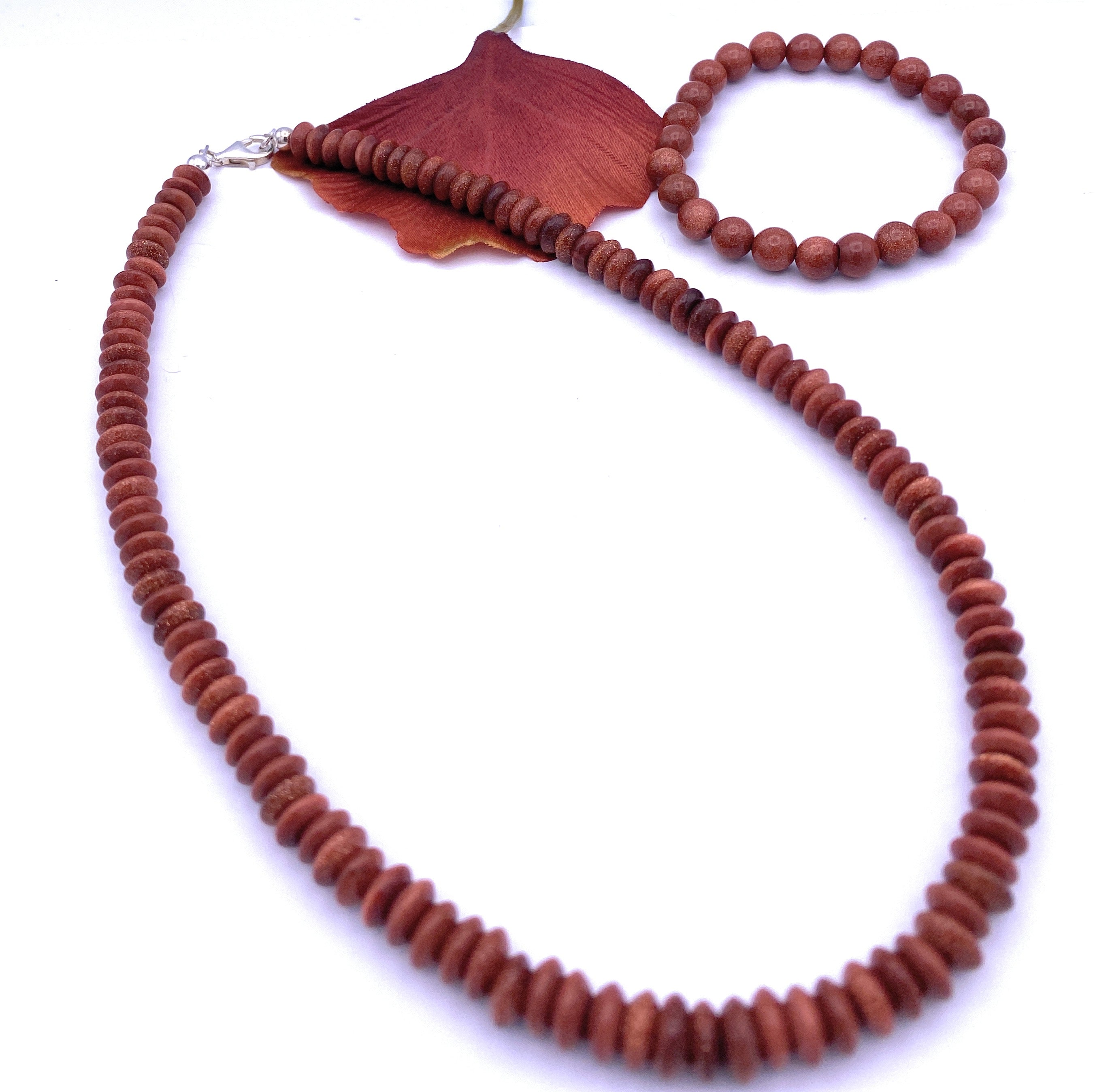 Goldfluss Linsen Halskette