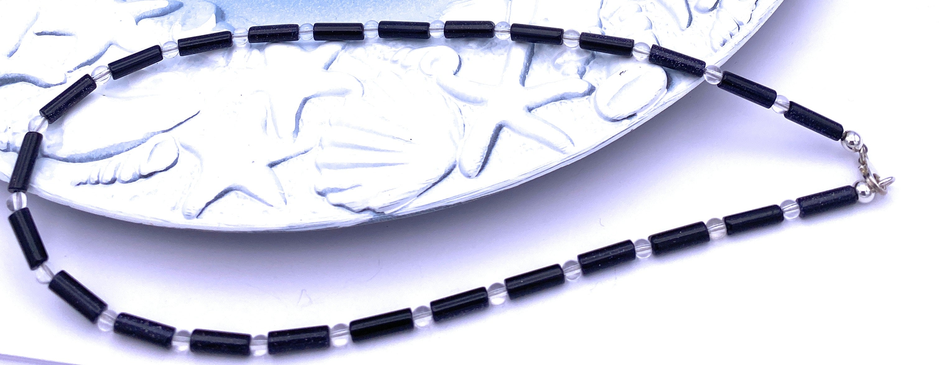 Blaufluss Walzenkette mit Bergkristall