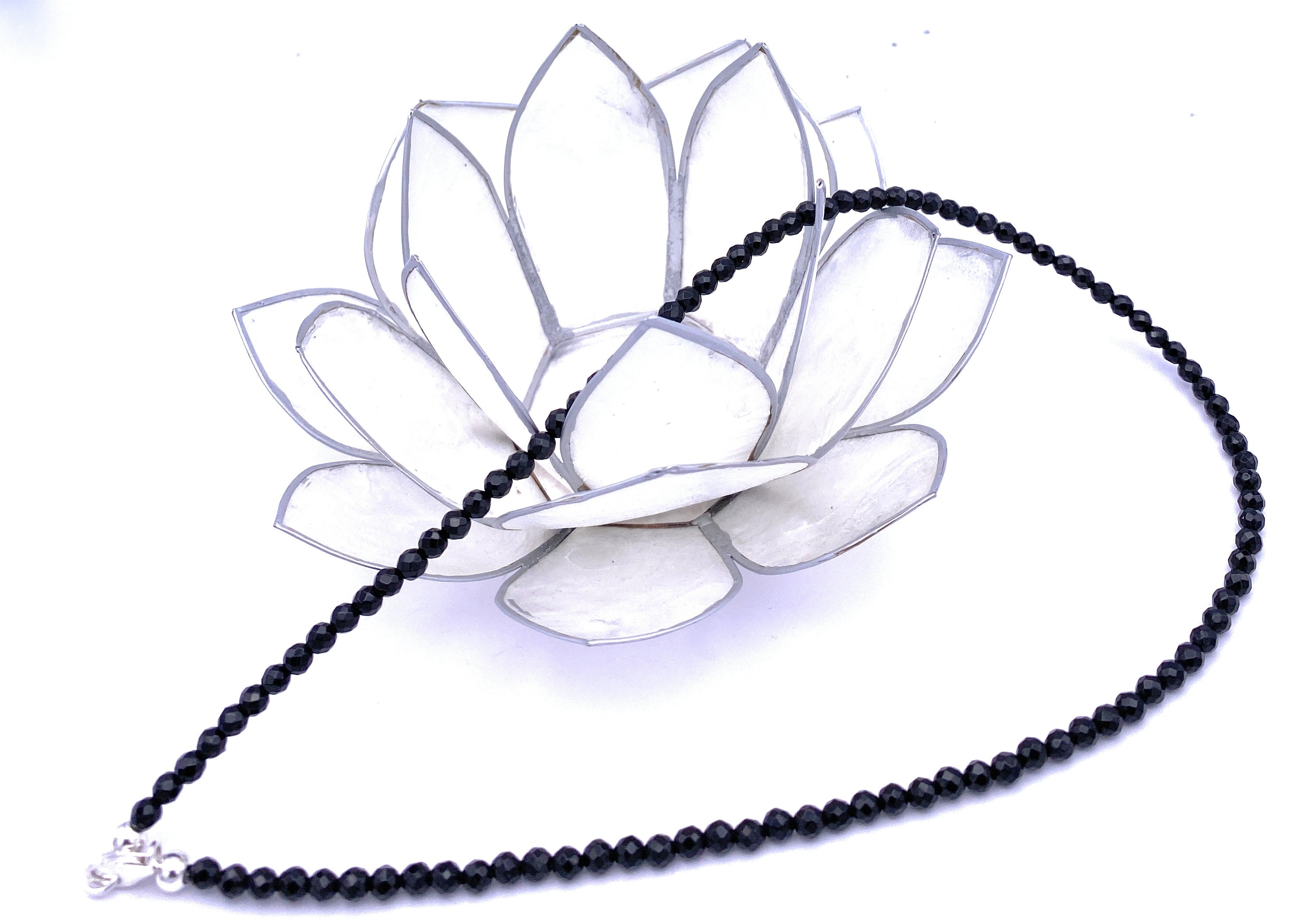 Facettierte Blaufluss Halskette 6mm