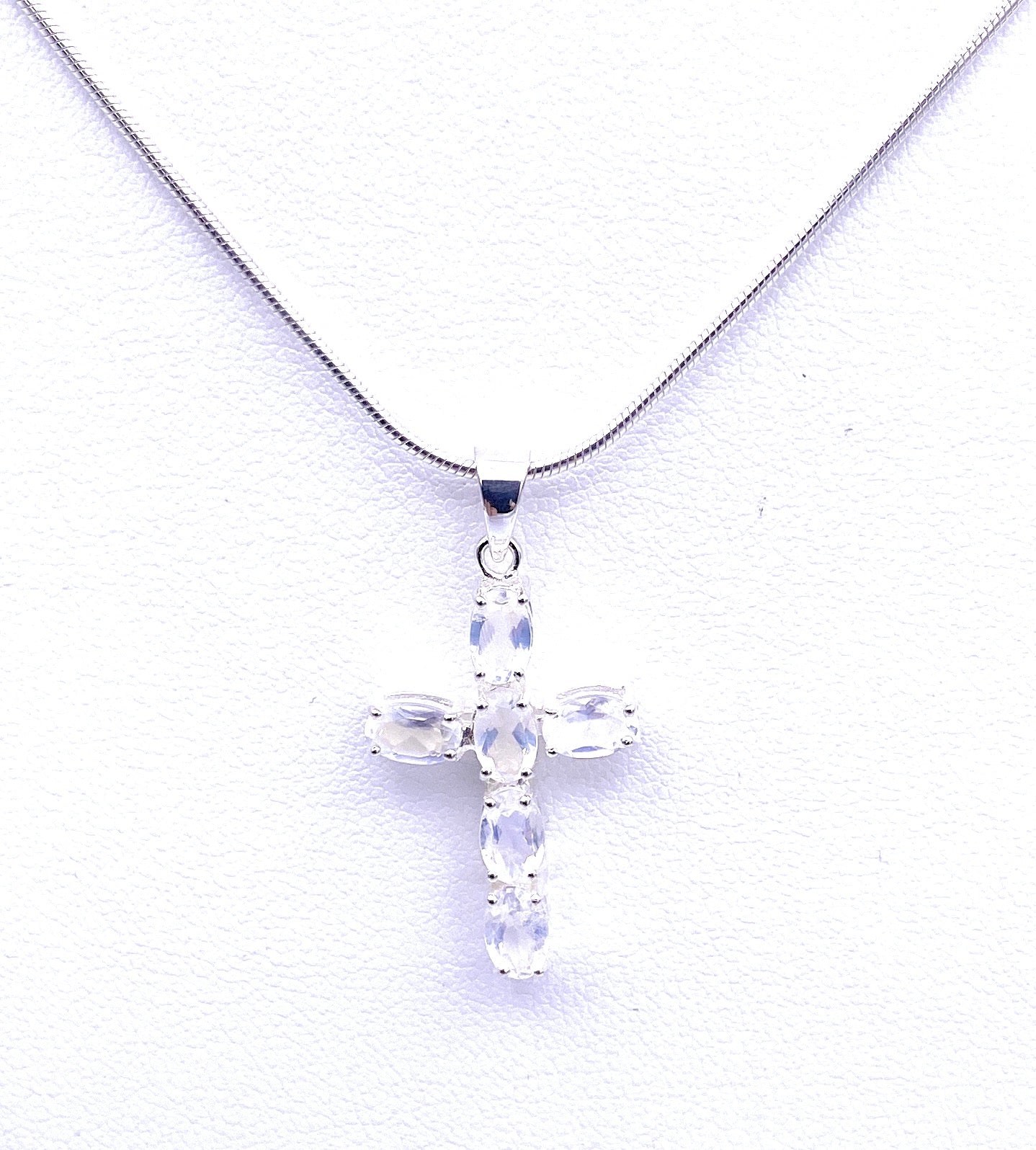 Mondstein Anhänger Kreuz