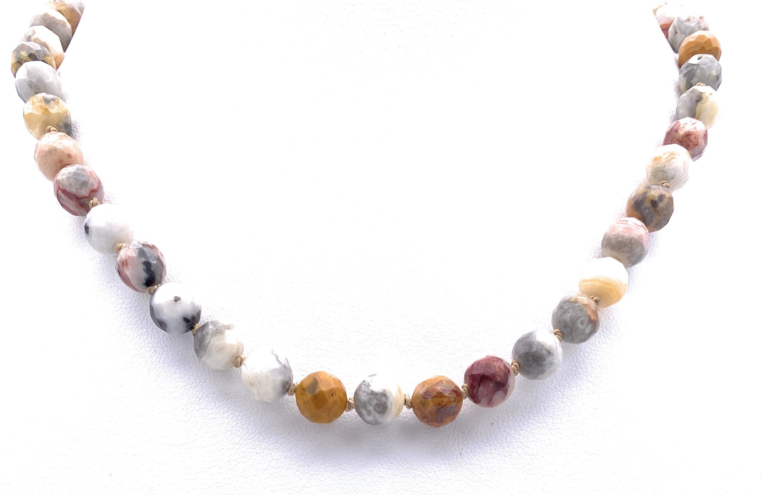 Facettierte Achat "Crazy-Lace" Halskette 8mm