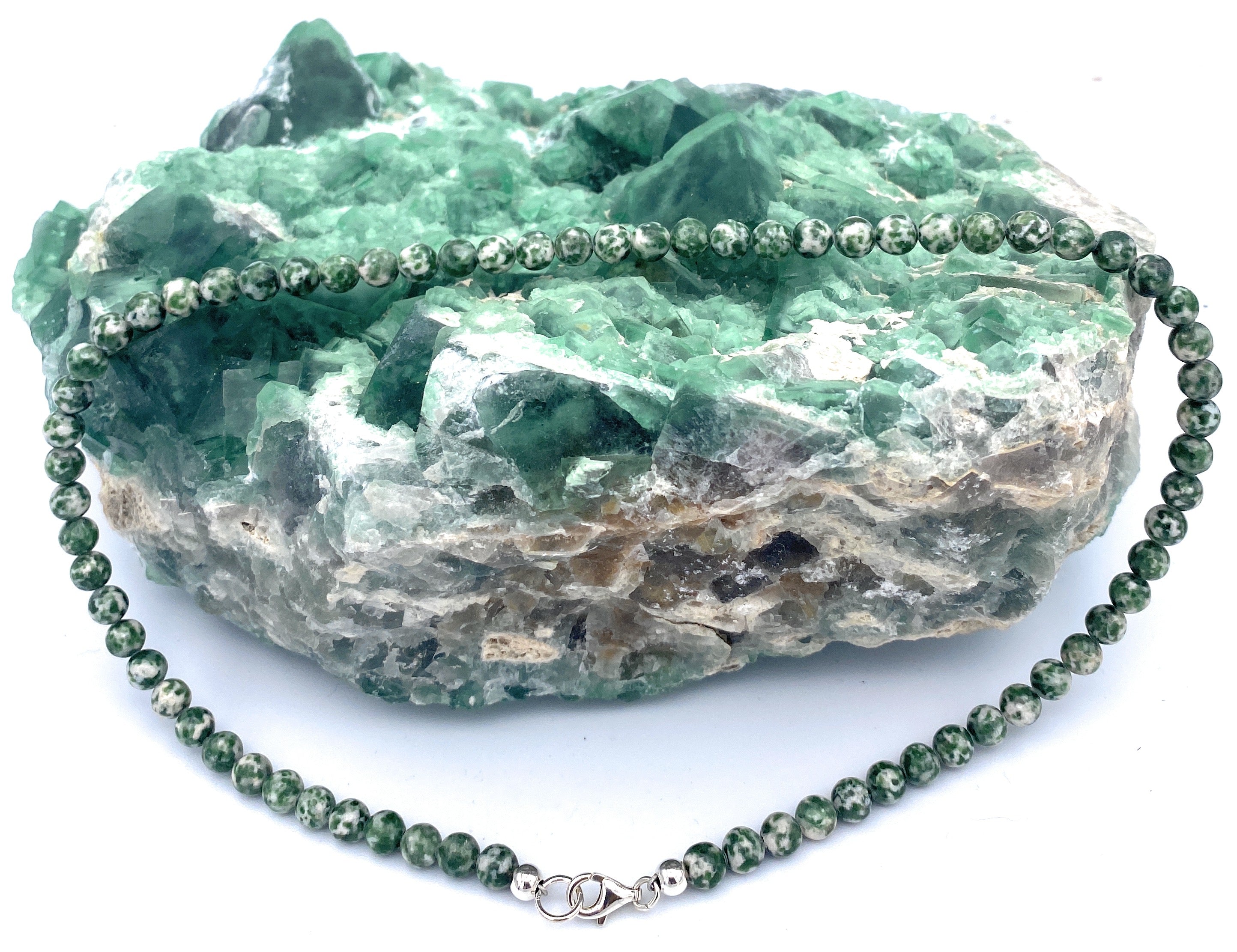 Baum-Achat Kugel Halskette 6mm