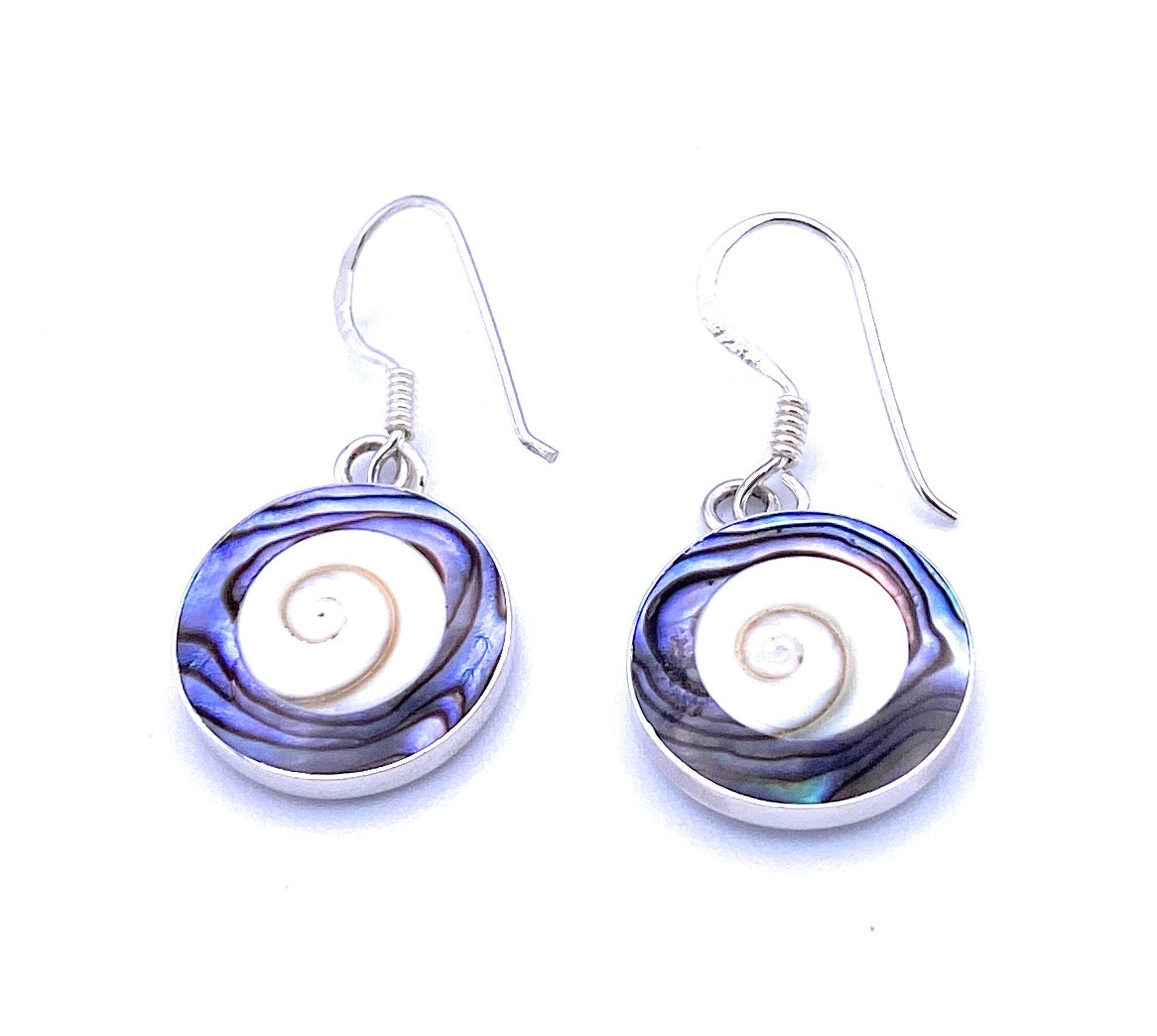 Operculum mit Abalone Ohrringe