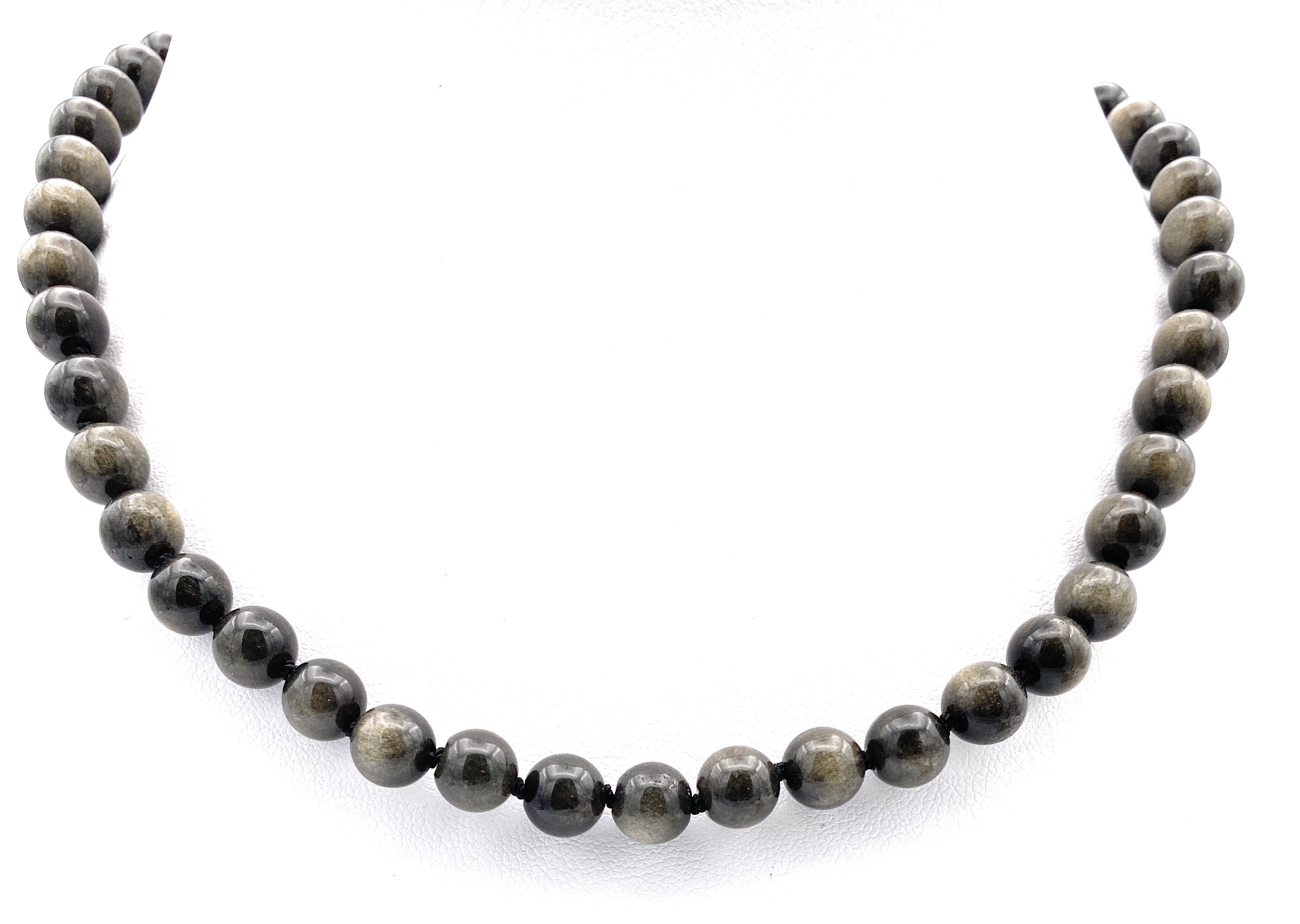 Gold-Obsidian Kugel Halskette 8mm