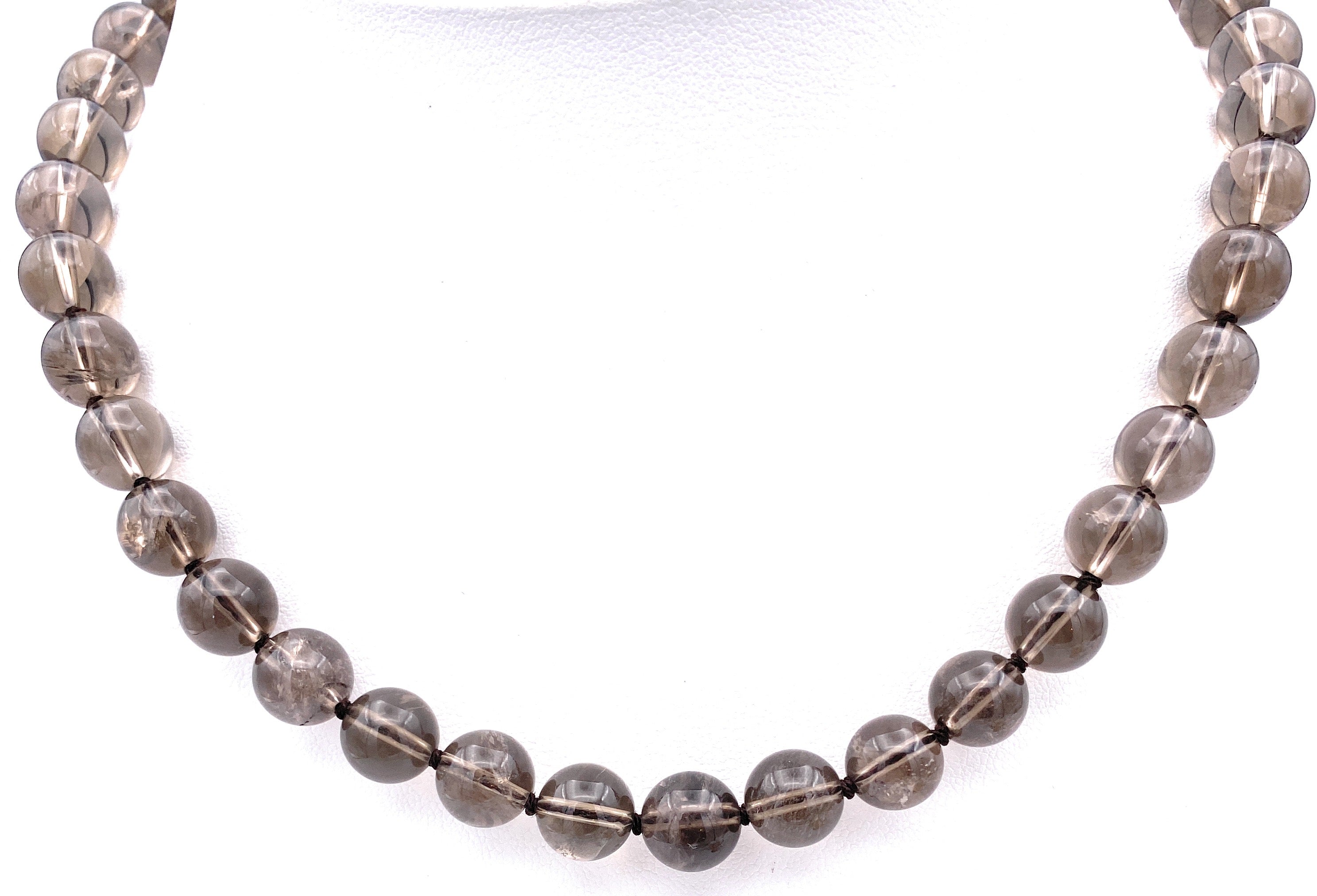 Rauchquarz Kugel Halskette 10mm