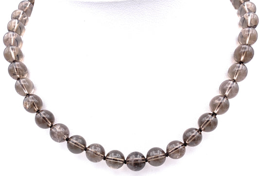 Rauchquarz Kugel Halskette 10mm