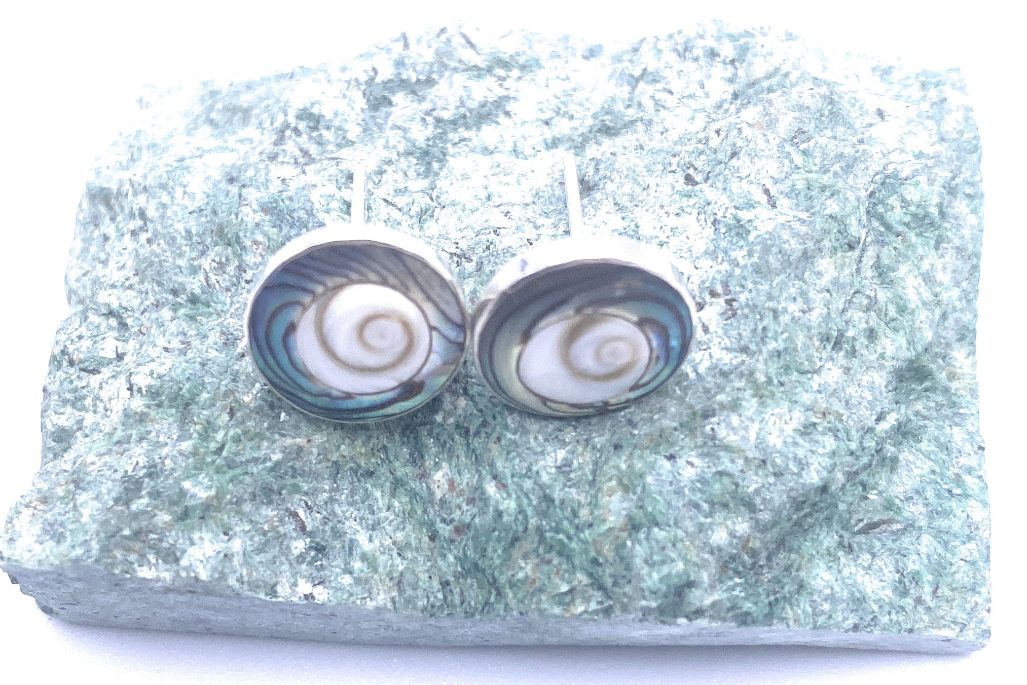 Operculum mit Abalone Ohrstecker