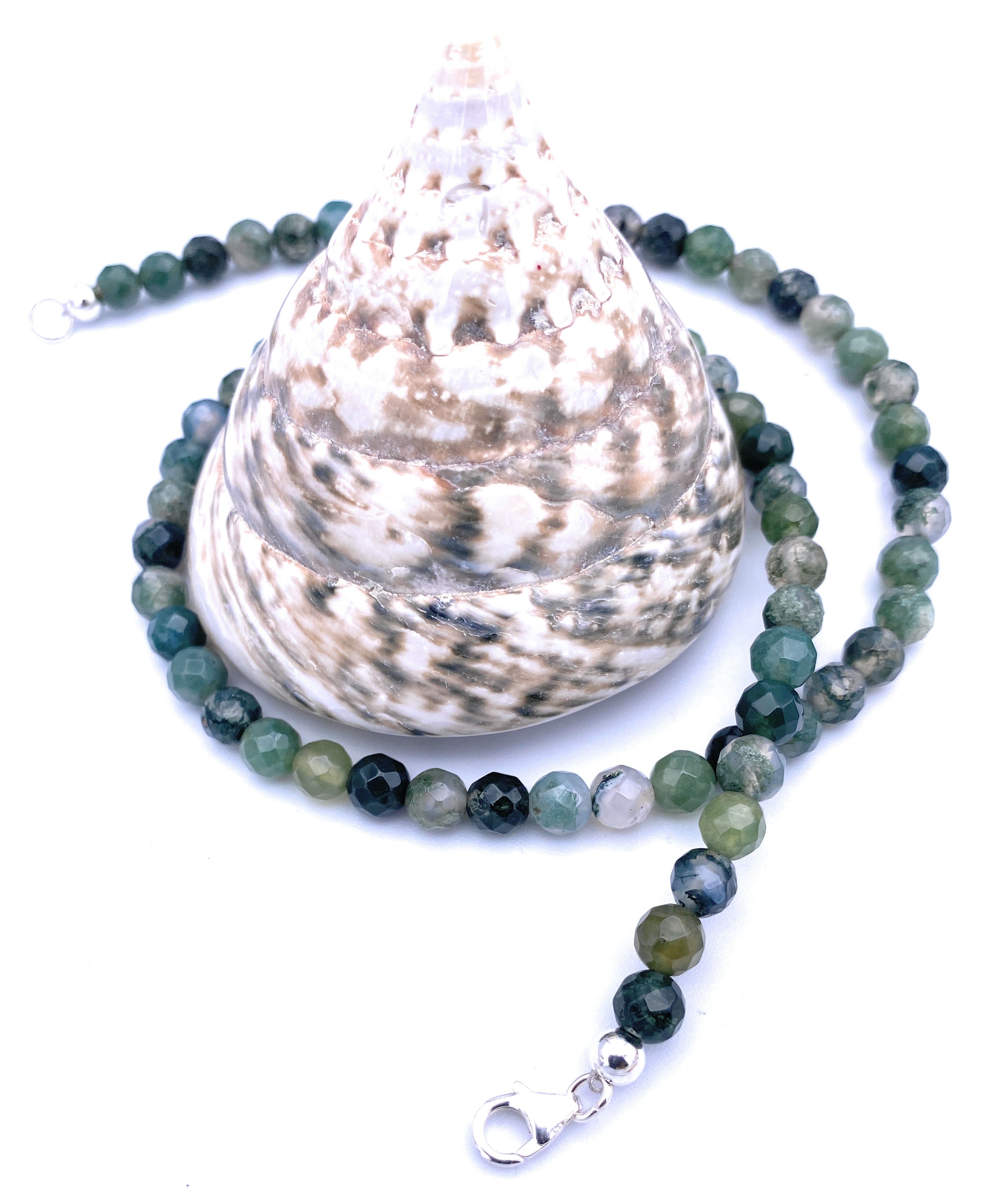 Moos-Achat Halskette