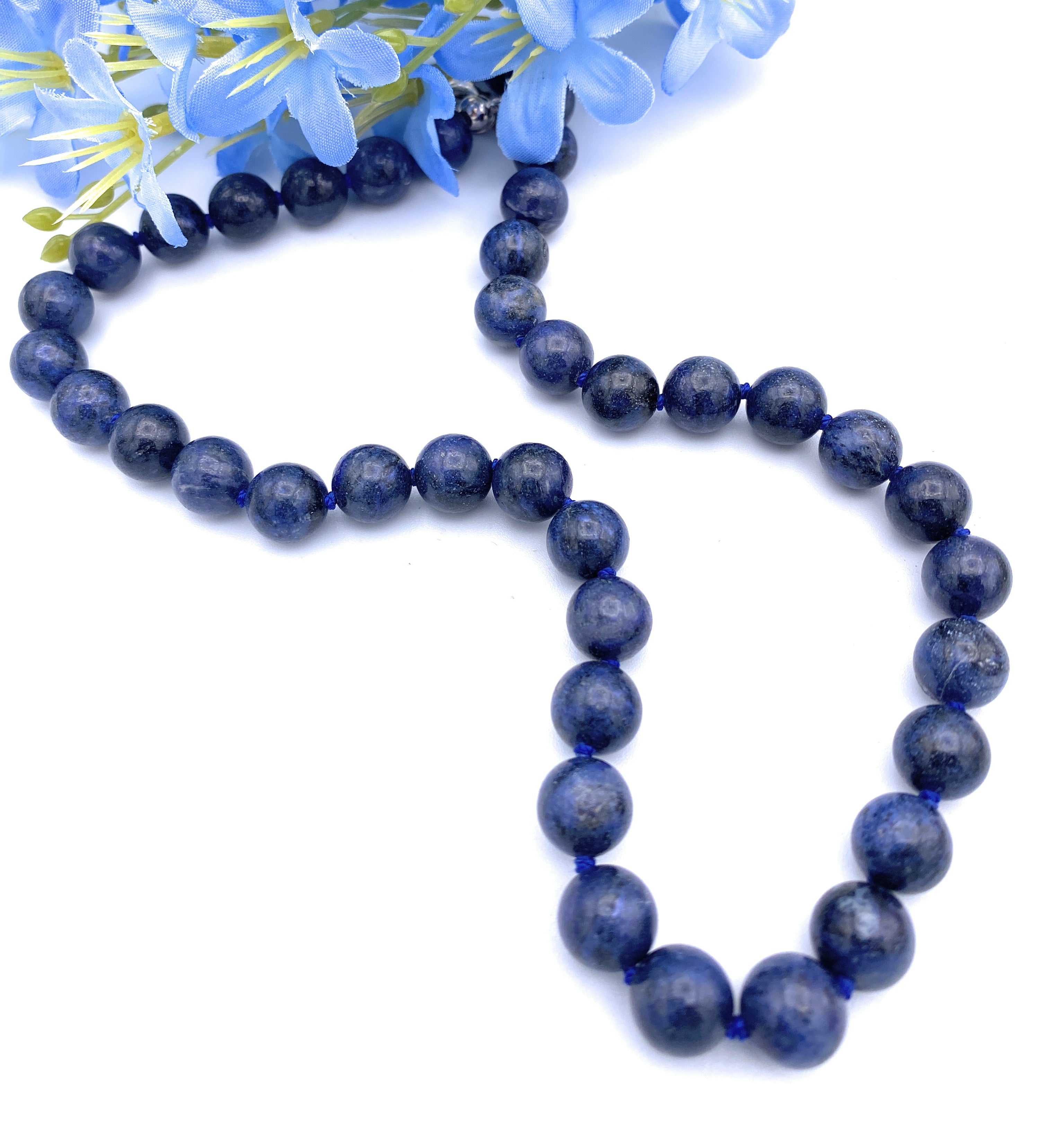 Dumortierit Kugel Halskette 10mm