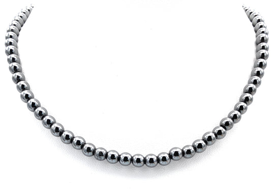 Hämatit Kugel Halskette 6mm