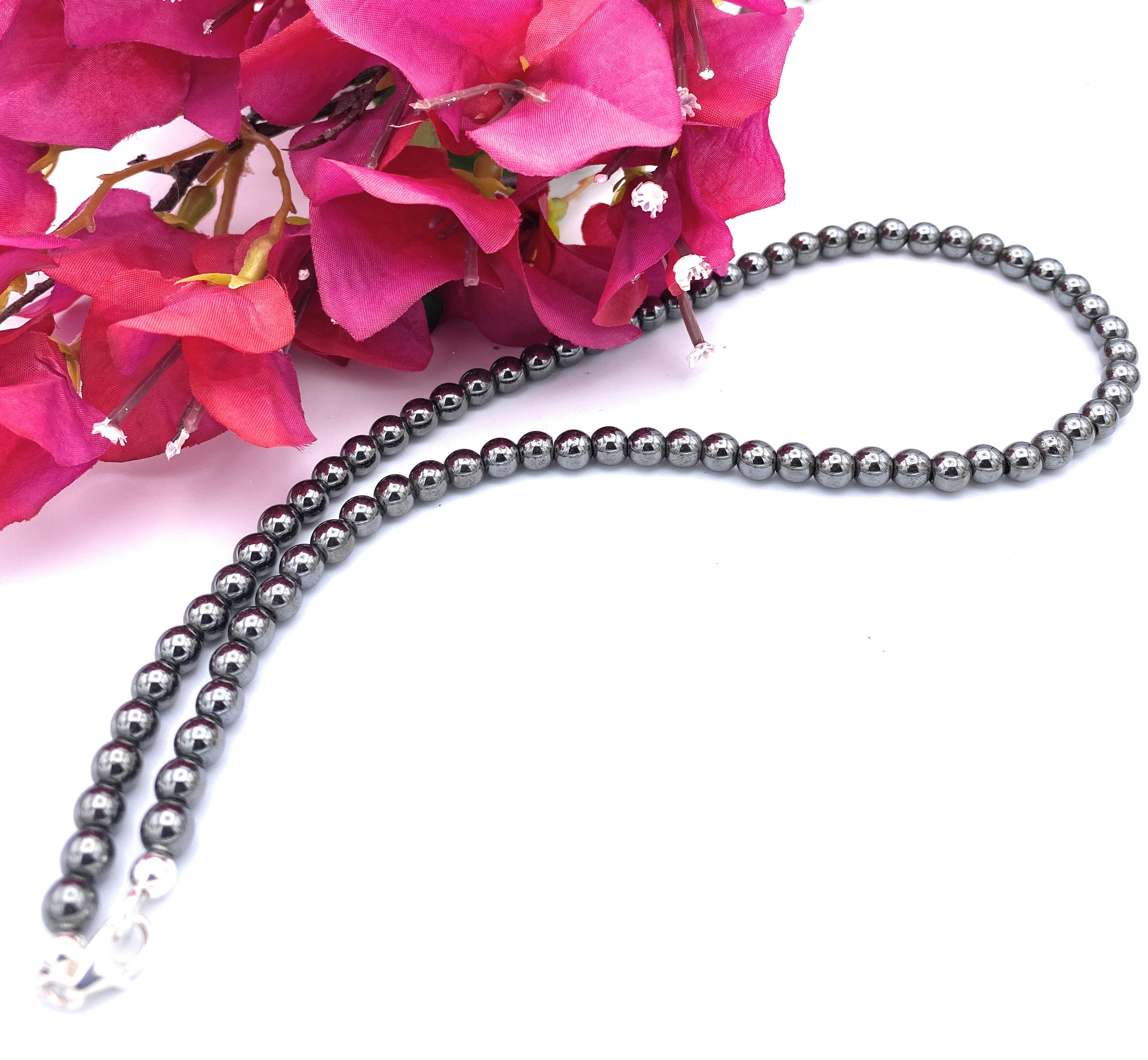 Hämatit Kugel Halskette 6mm