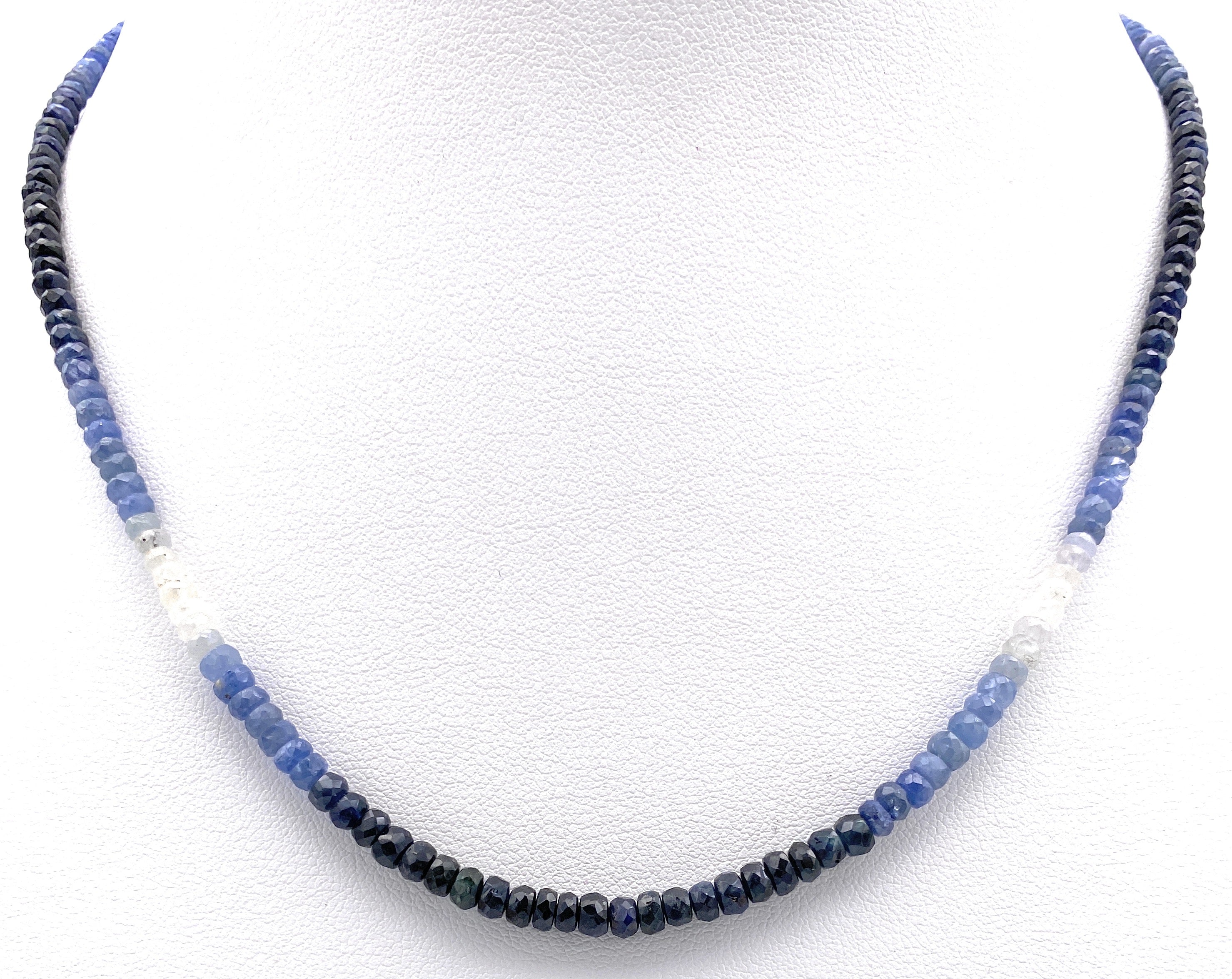 Facettierte Saphir Halskette 3mm