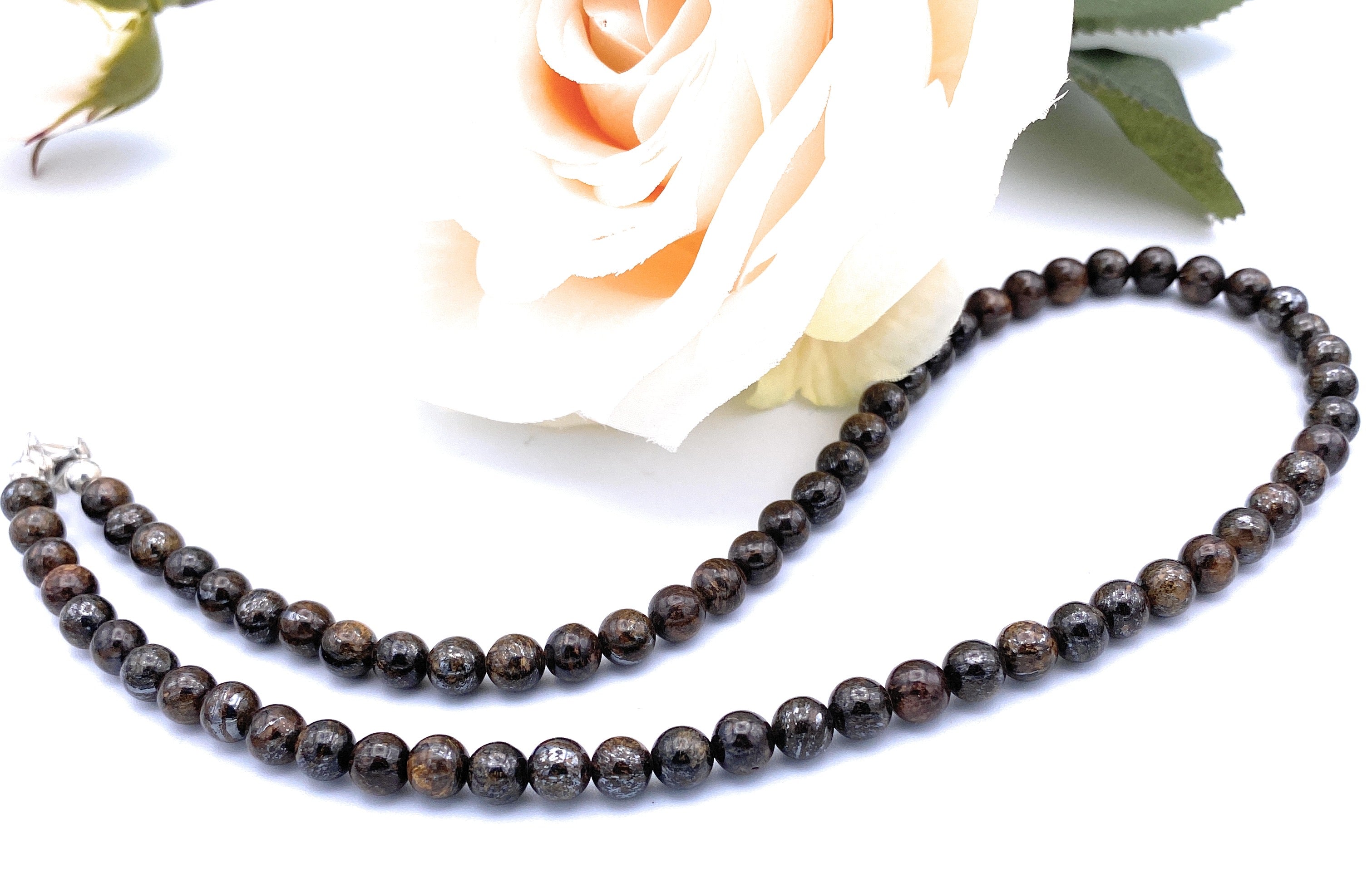 Edle Bronzit Halskette