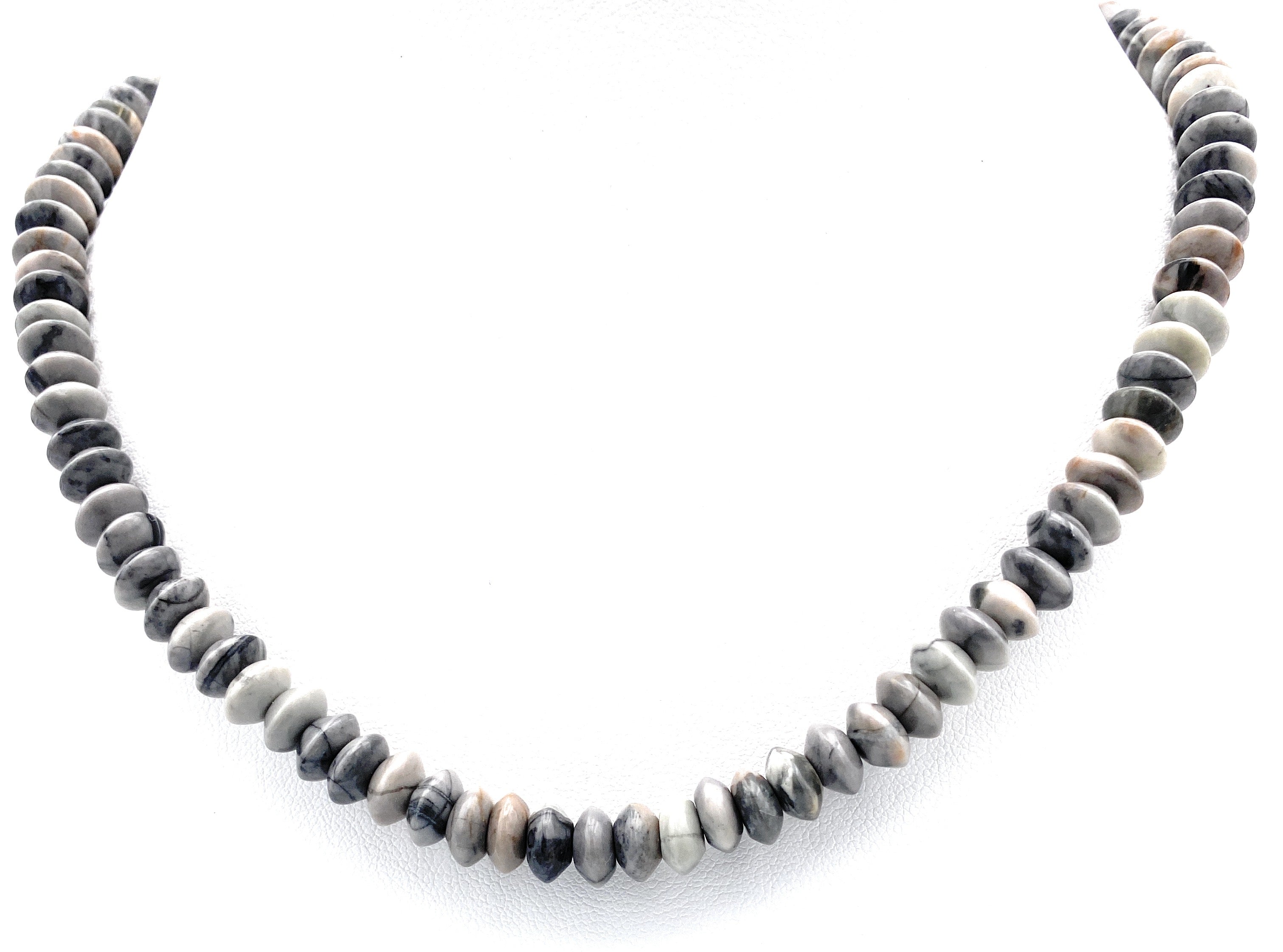 Picasso-Jaspis Linsen Halskette 8mm