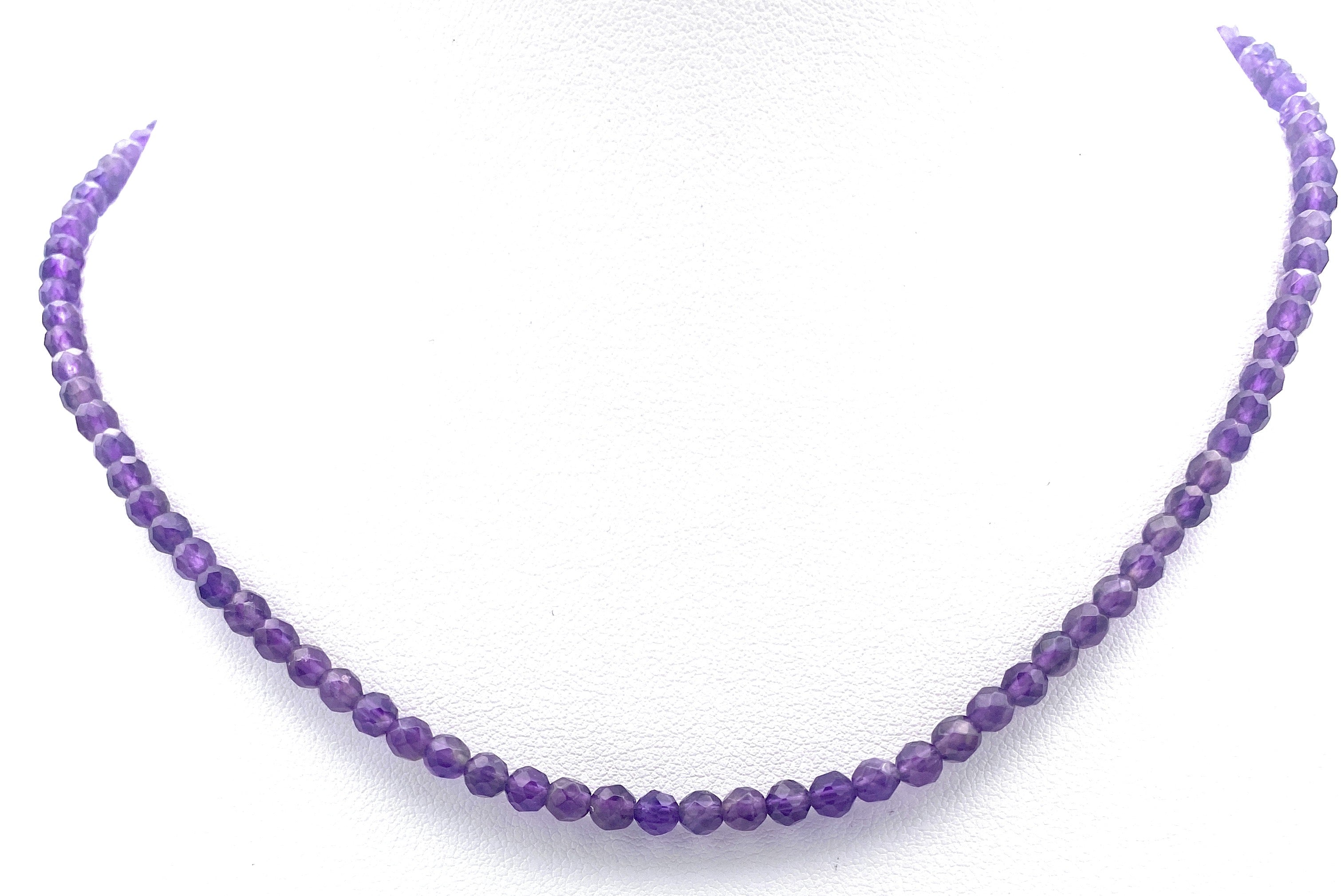 Fein facettierte Amethyst Halskette