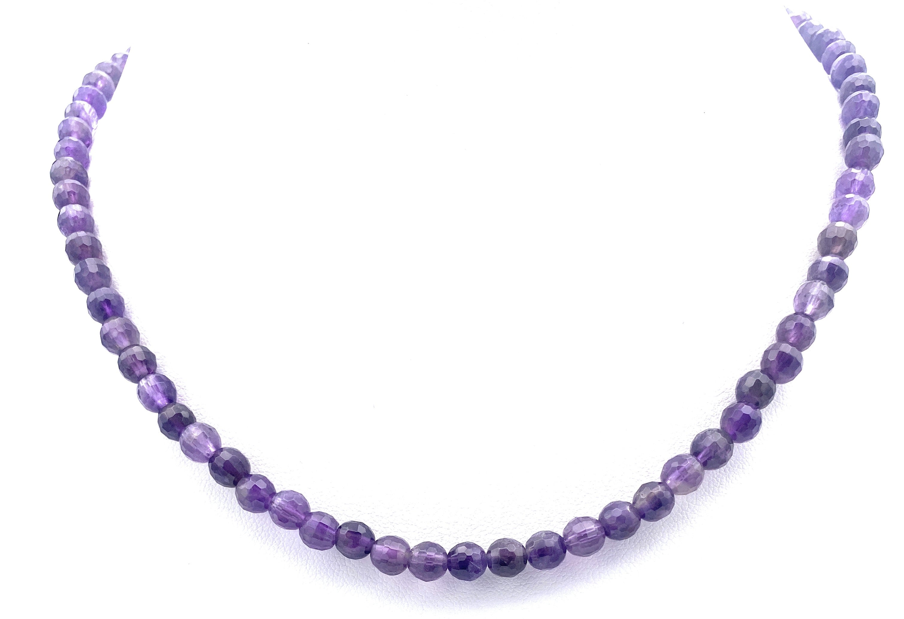 Facettierte Amethyst Halskette 6mm