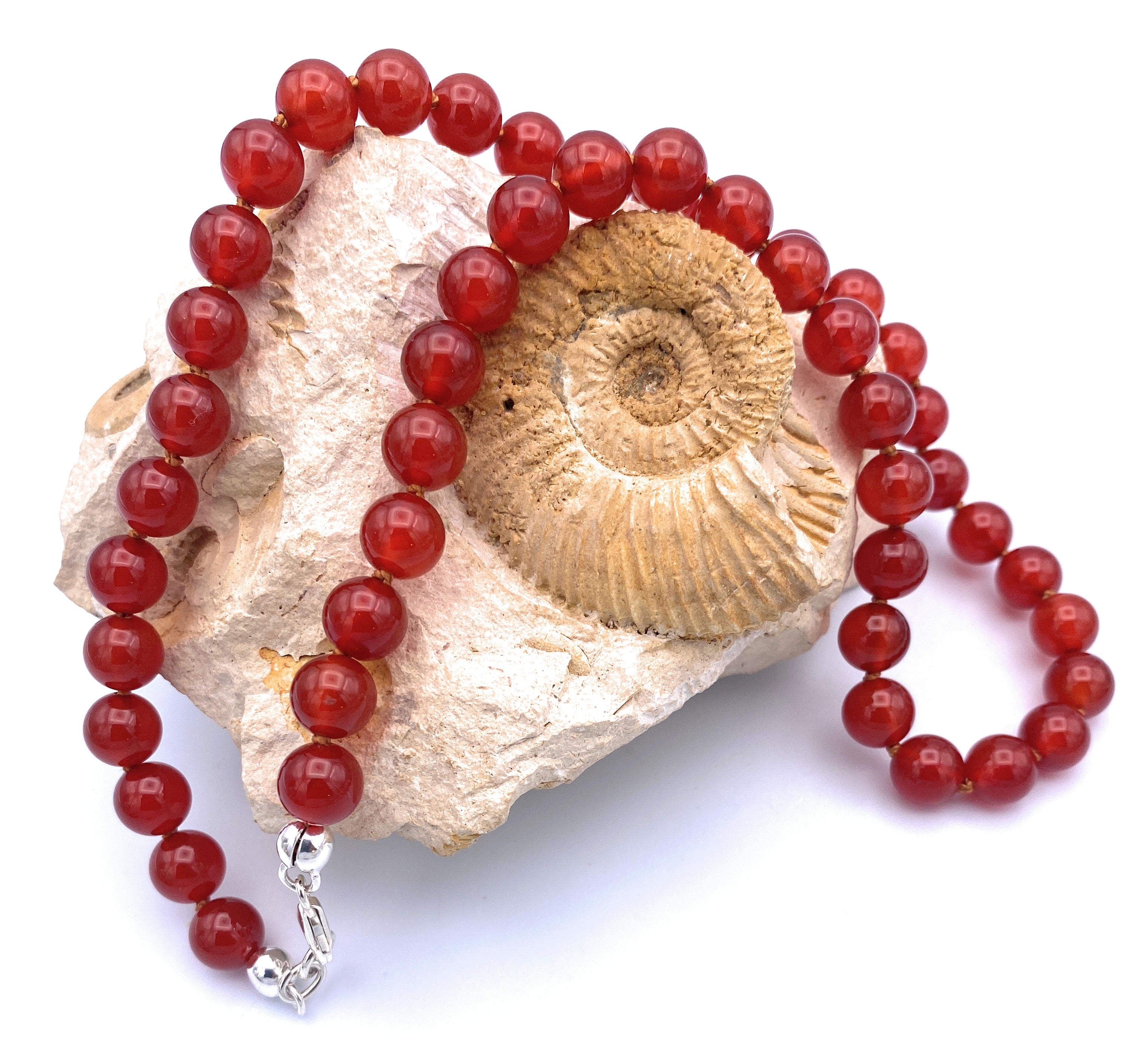 Carneol Kugel Halskette 8mm