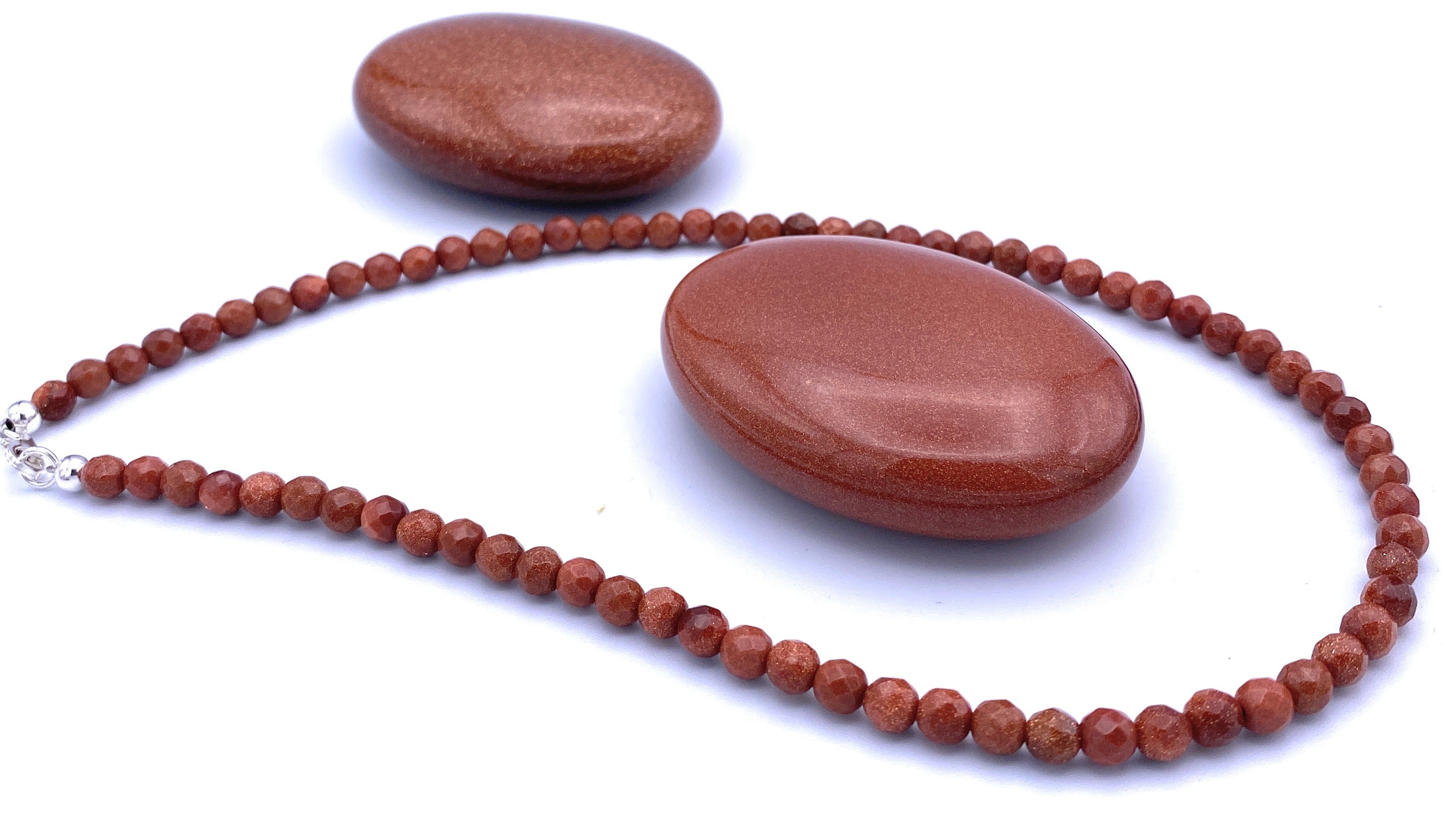 Facettierte Goldfluss Halskette