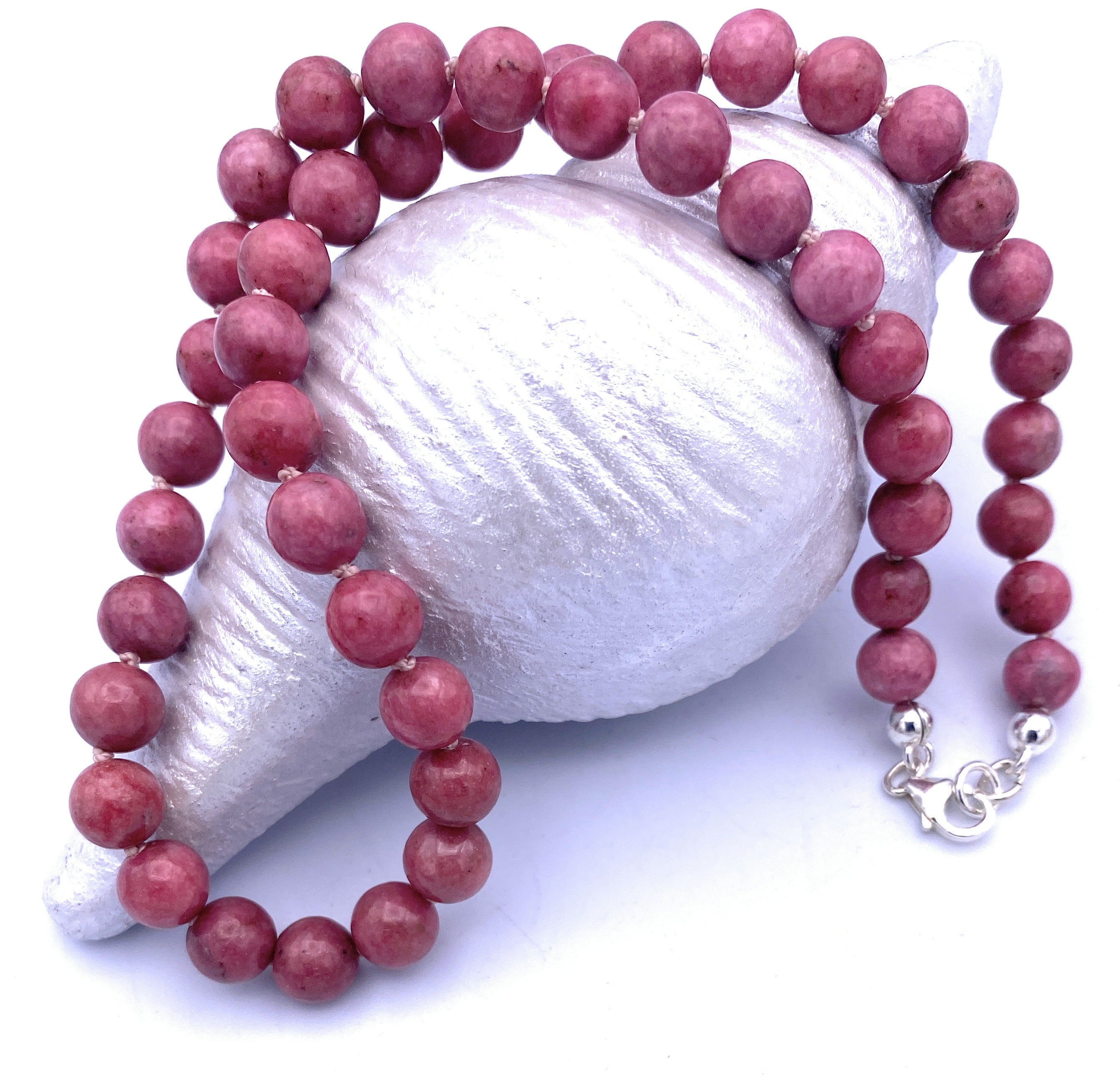 Rhodonit Kugel Halskette 8mm