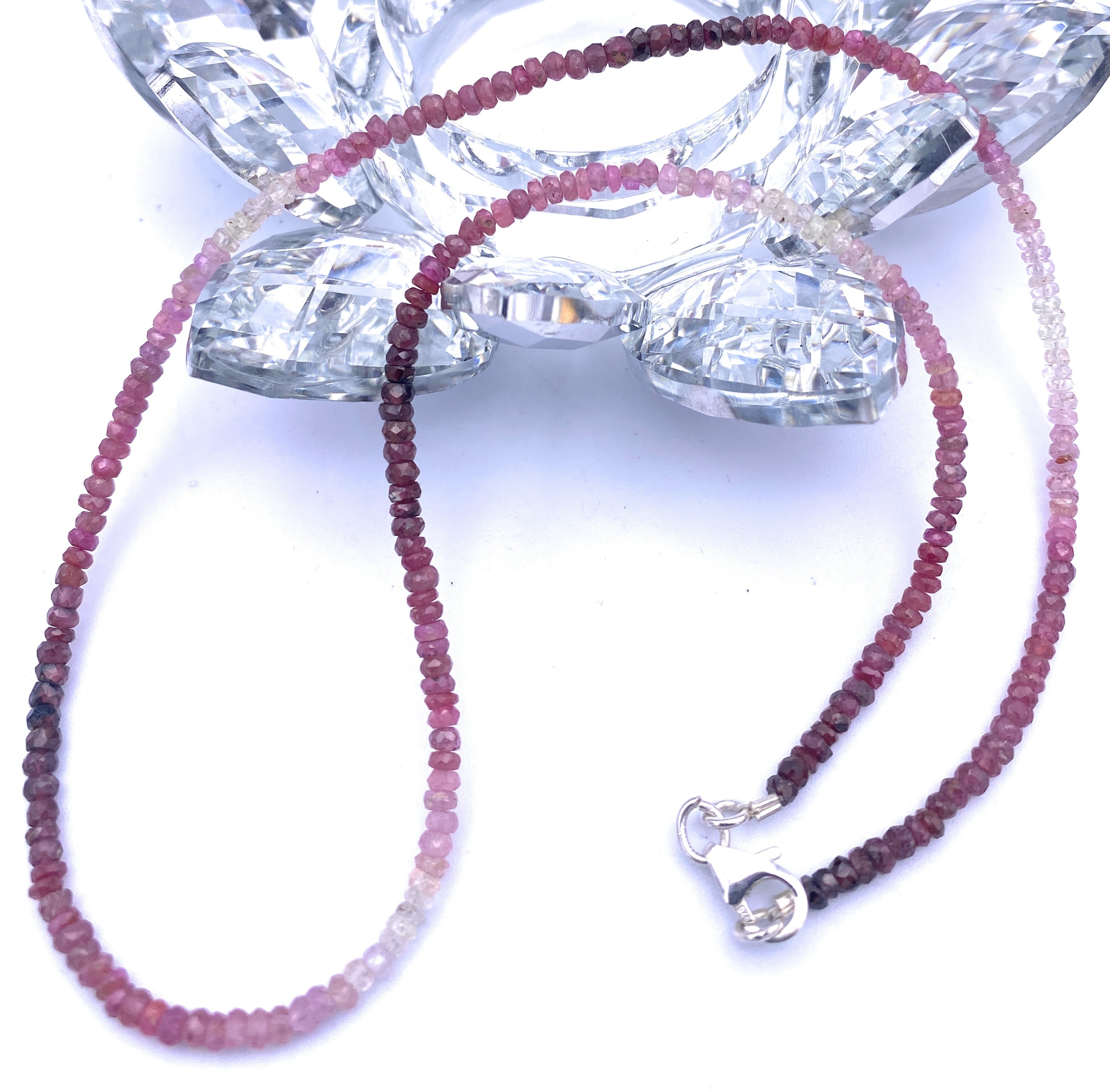 Edle Rubin Halskette 3mm