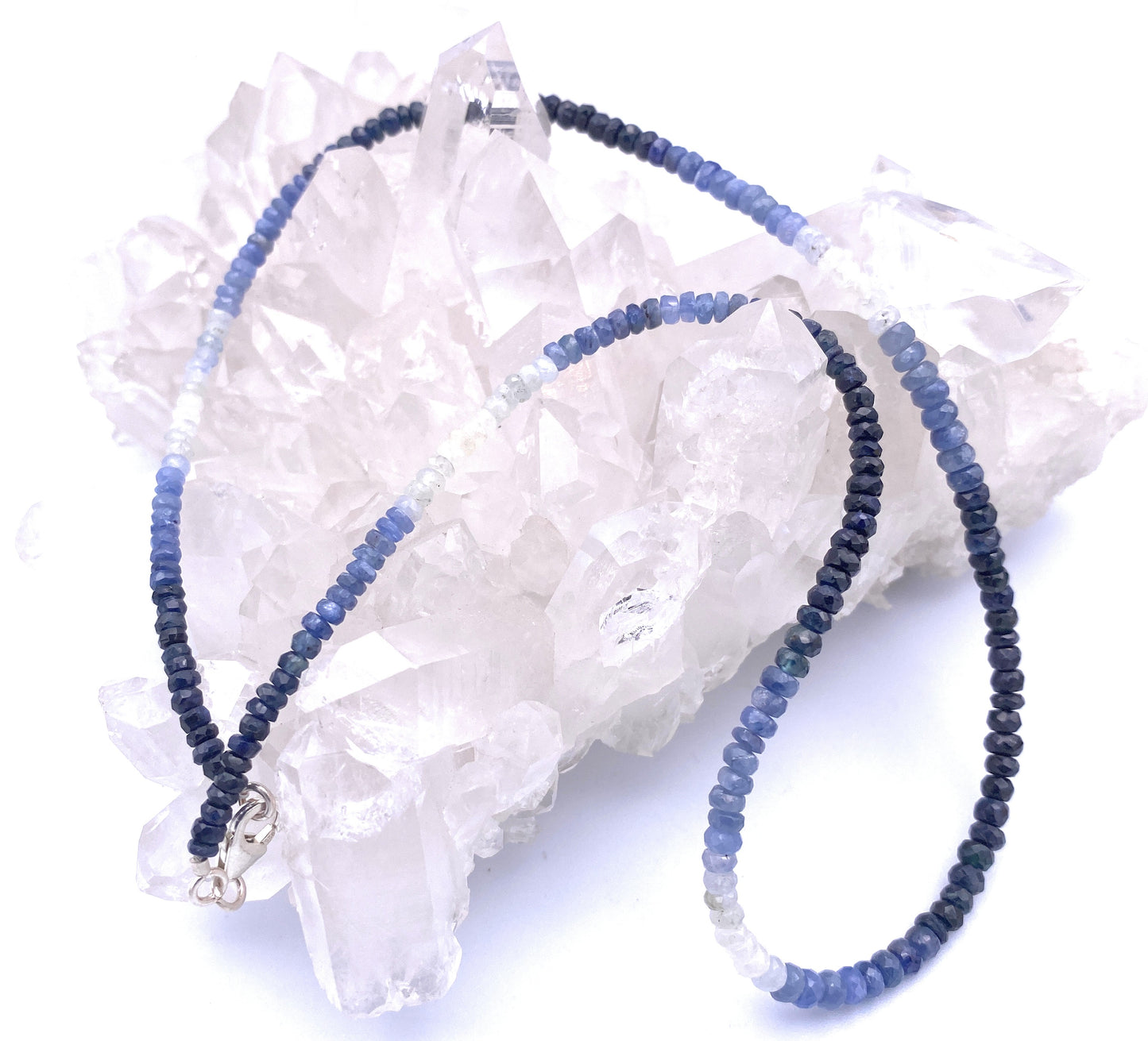 Facettierte Saphir Halskette 3mm