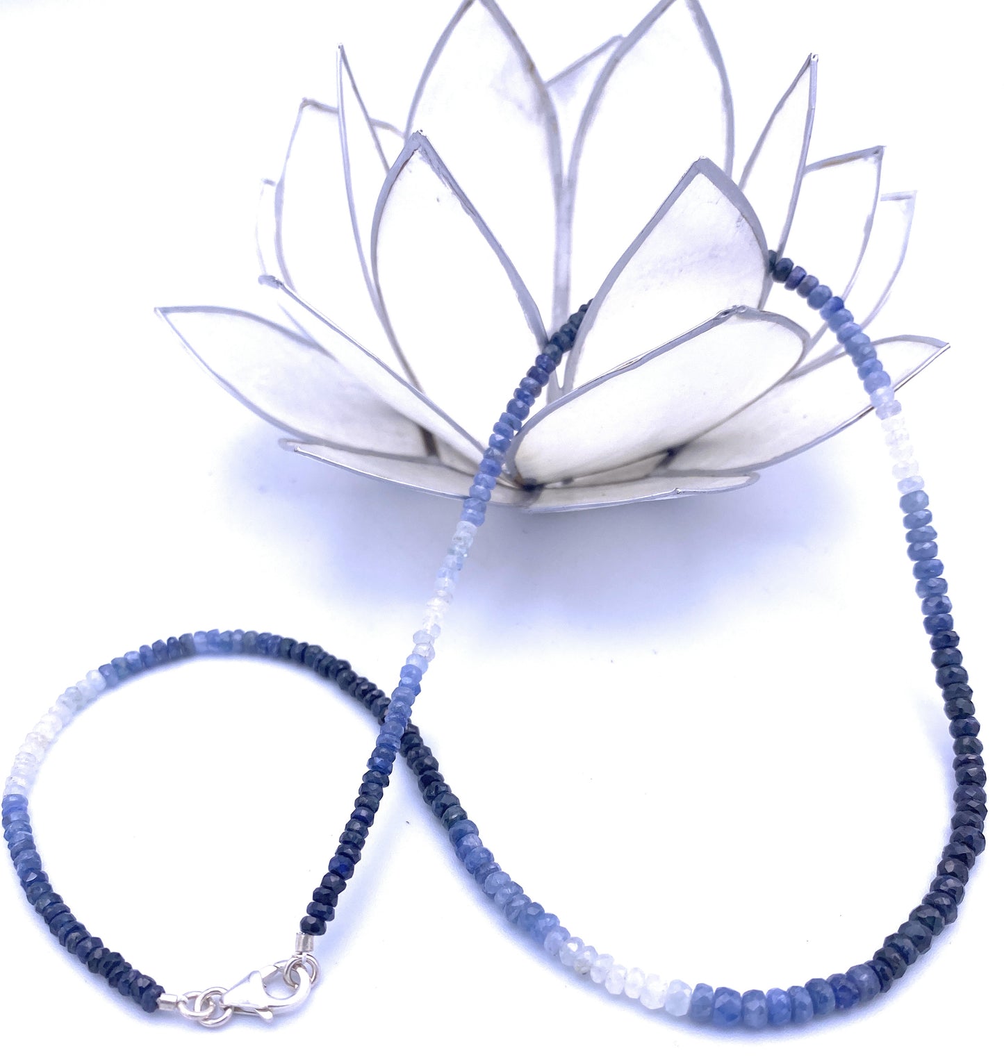 Facettierte Saphir Halskette 3mm