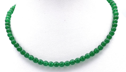 Grüne Facettierte Achat Halskette 6mm