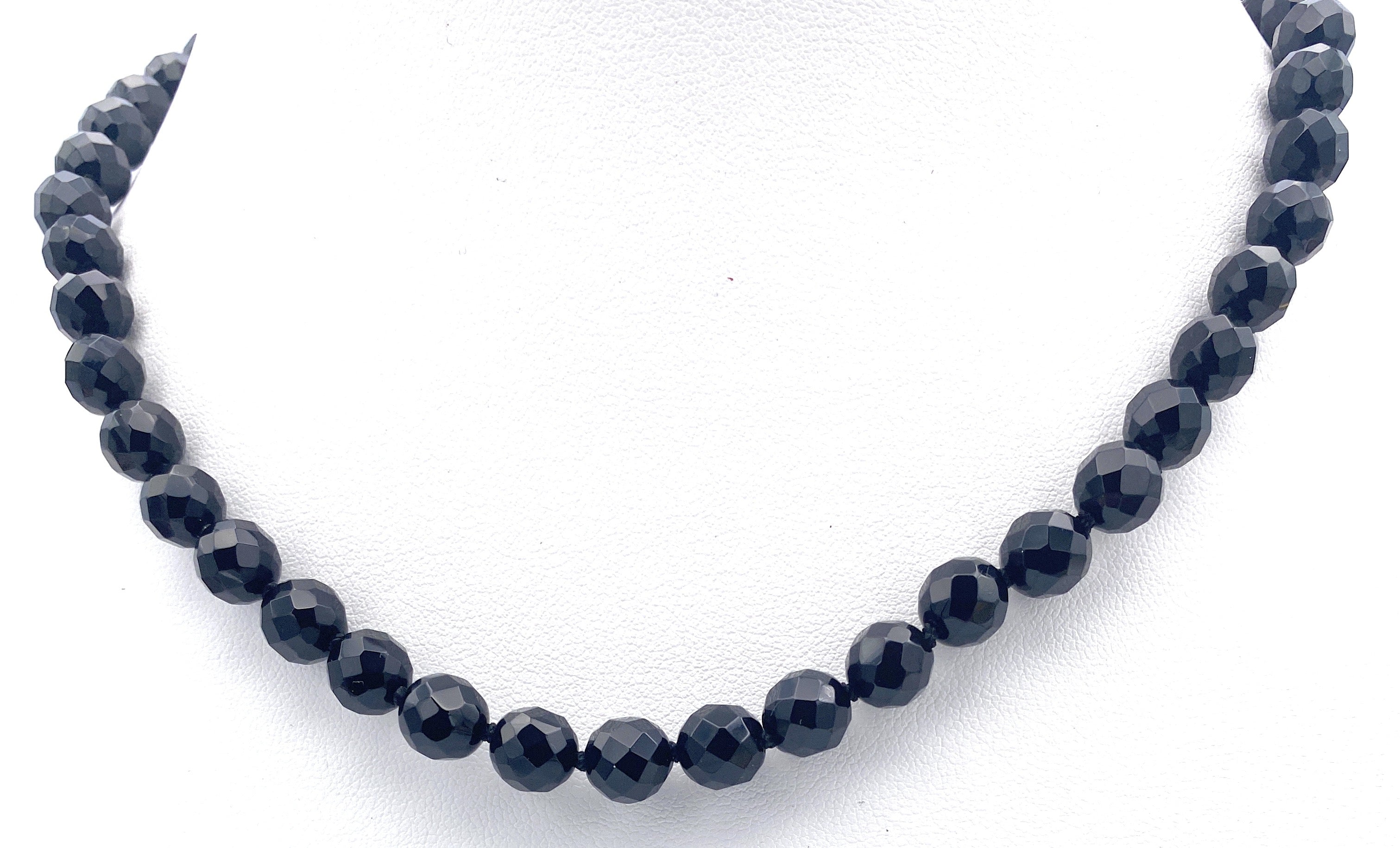 Facettierte Onyx Halskette 8mm