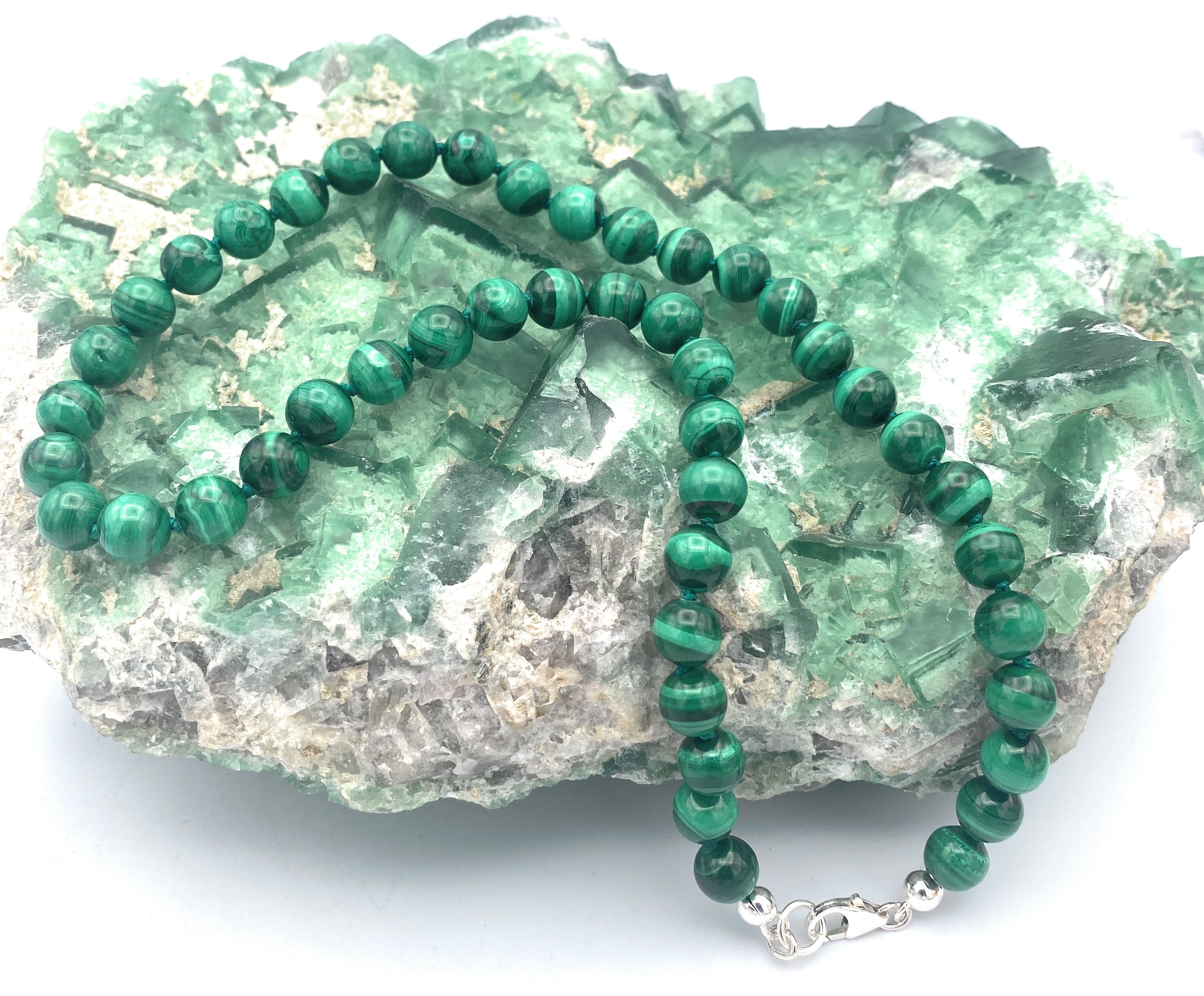 Malachit Kugel Halskette 8mm