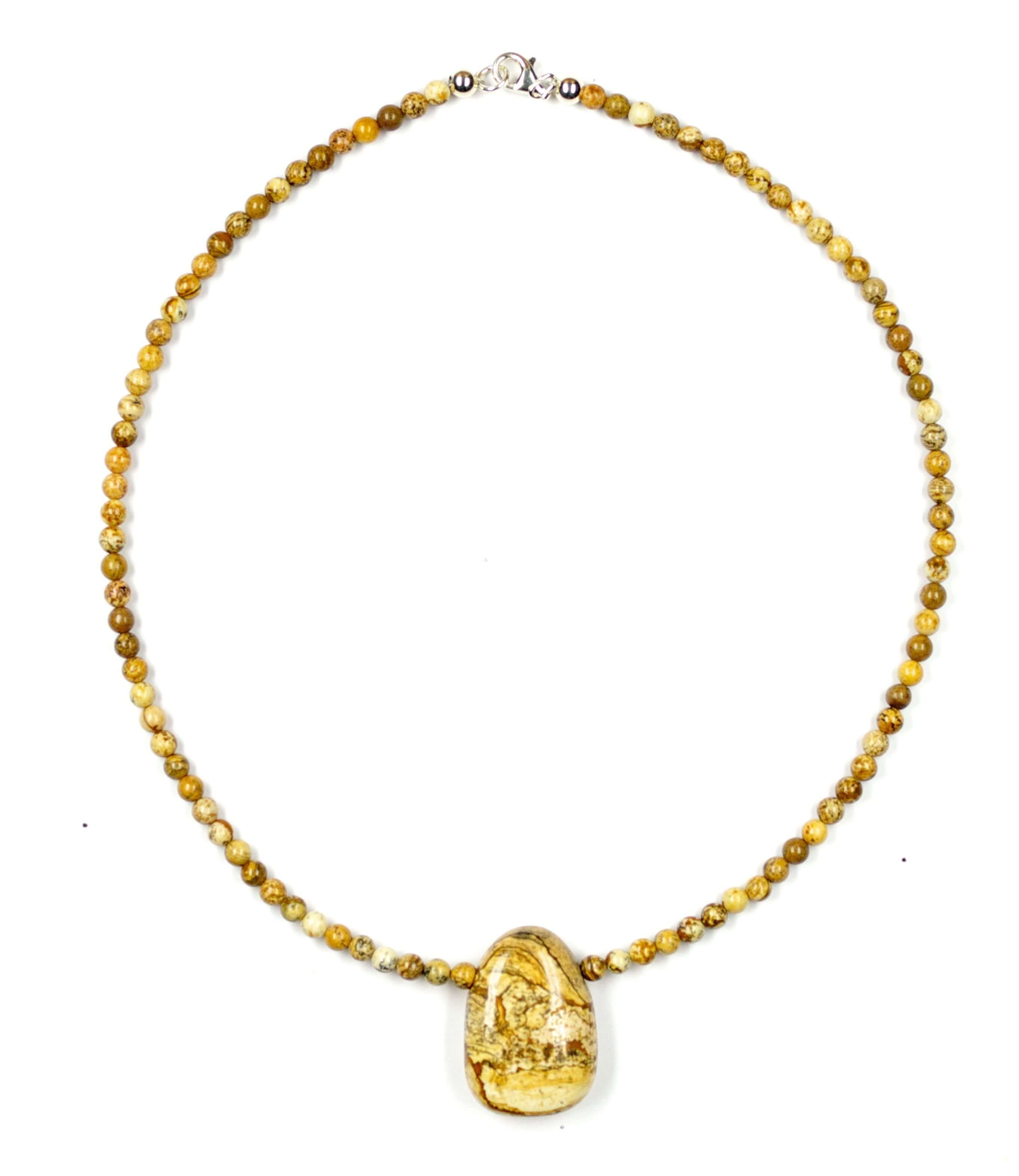 Landschafts-Jaspis-Kette-mit-Anh-nger-4010H