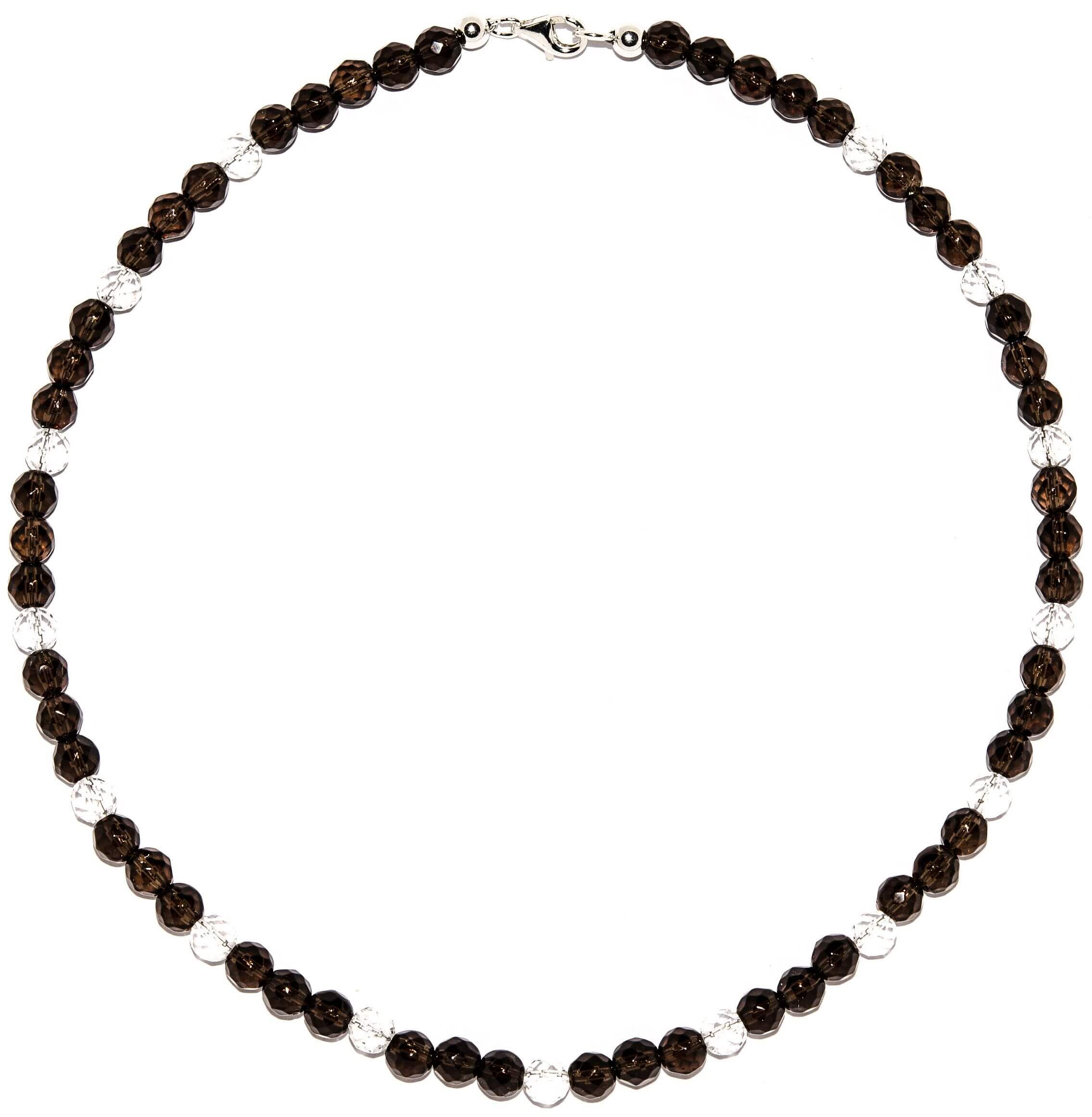 Rauchquarz-Halskette-mit-Bergkristall-rund