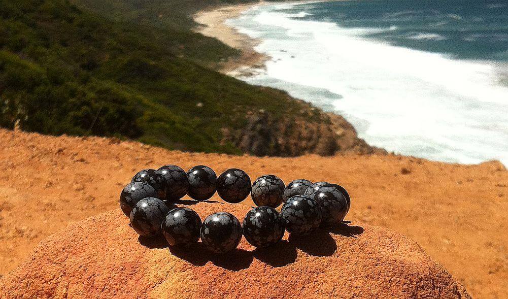 Schneeflocken-Obsidian-Armband-2