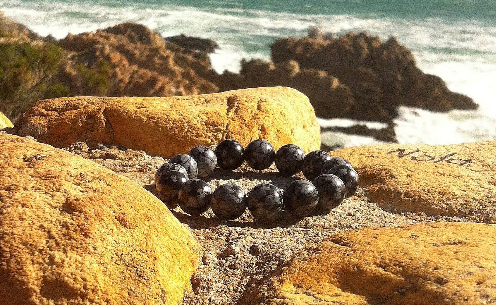 Schneeflocken-Obsidian-Armband-5